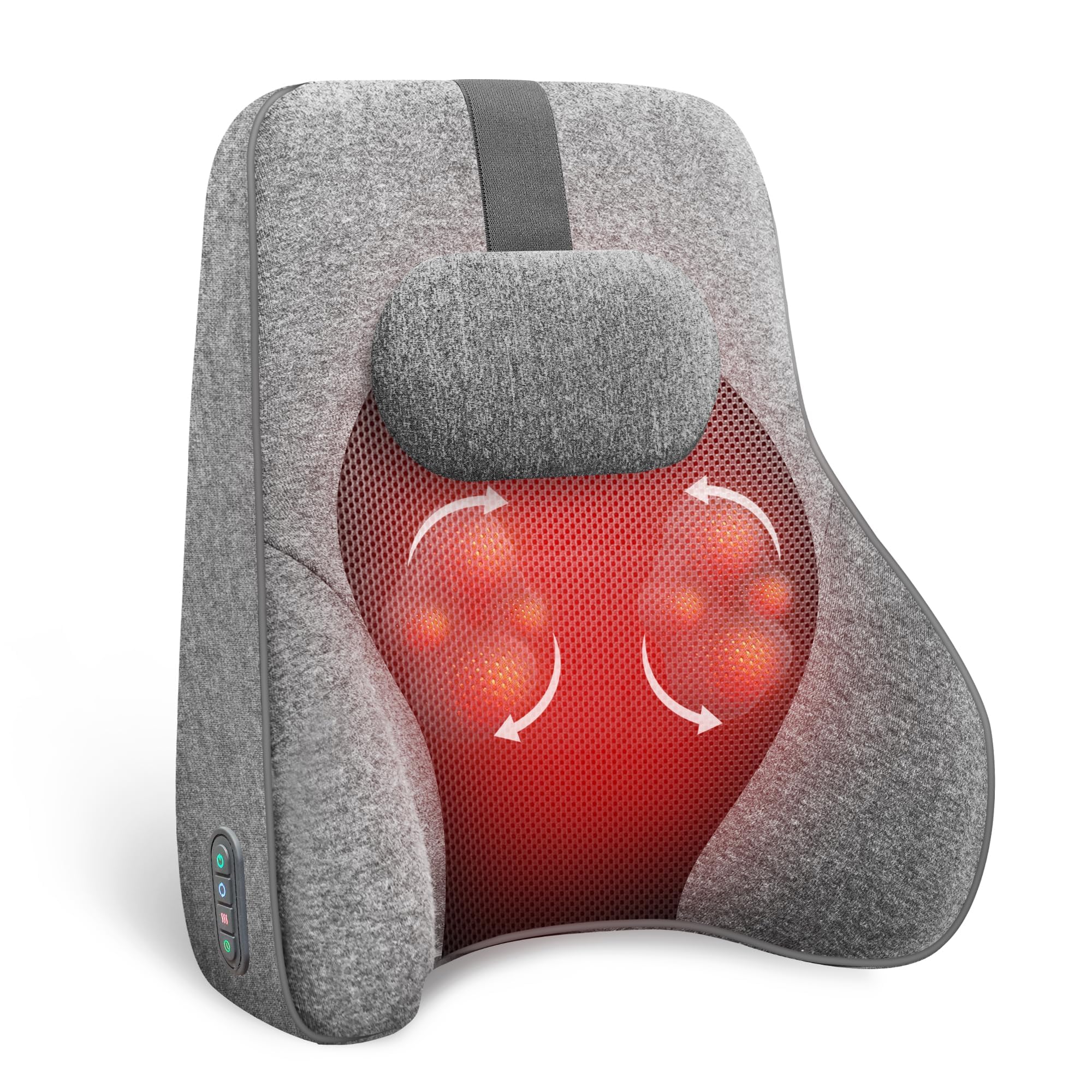 comfier-heated-back-lumbar-support-pillow-with-4-shiatsu-massage-heads-and-memor image 1