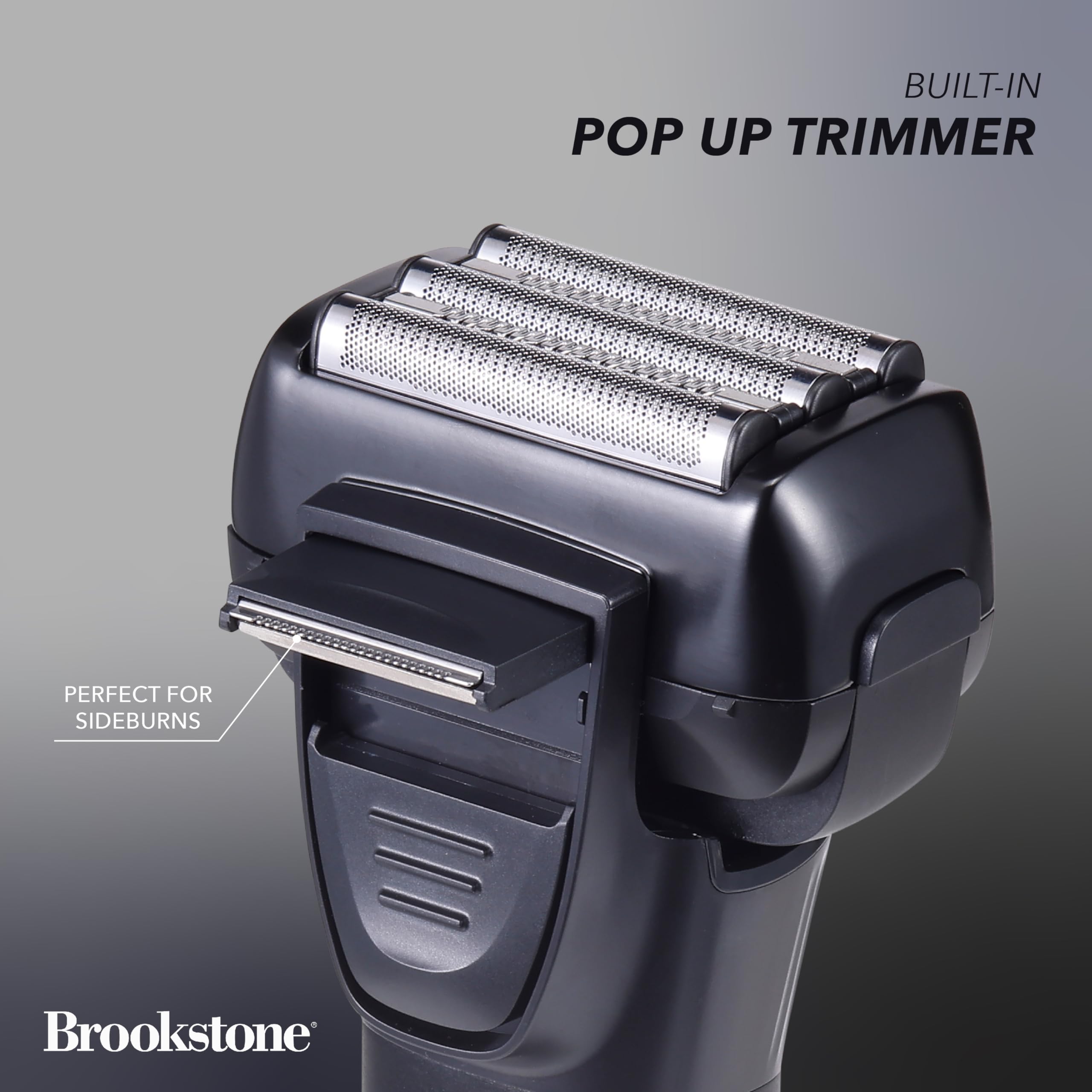 brookstone-5-head-foil-shaver-cordless-electric-razor-with-lcd-battery-display-w image 5