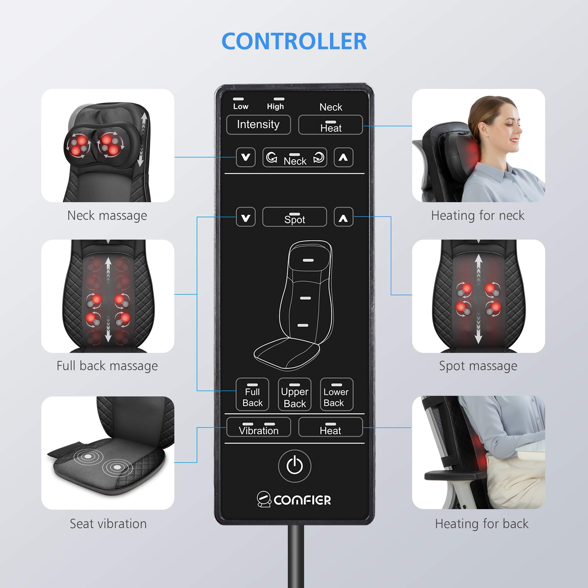 comfier-shiatsu-neck-and-back-massager-with-heat-deep-kneading-massage-chair-pad image 8