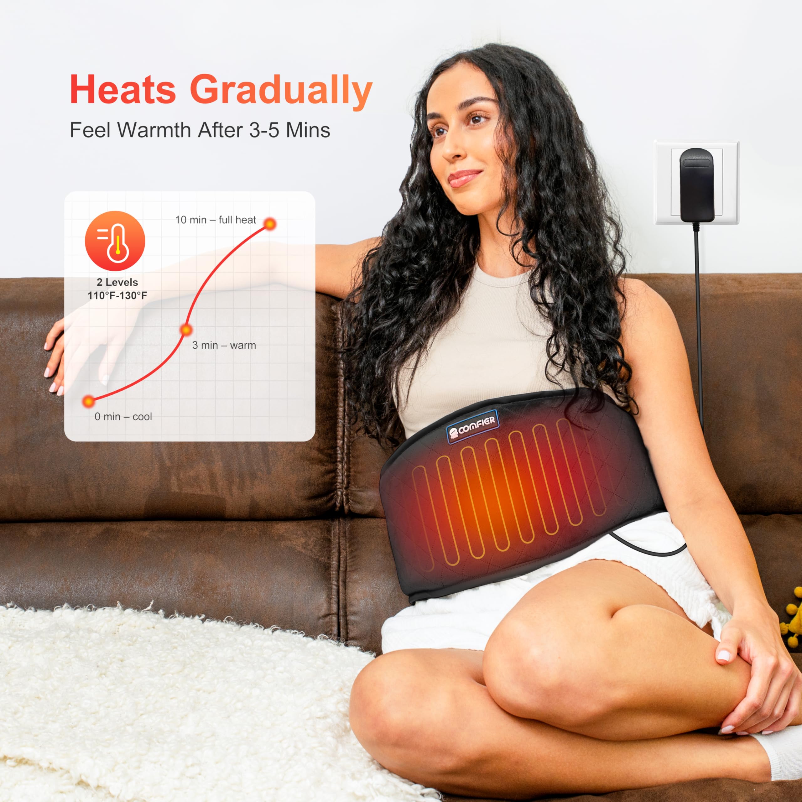 comfier-electric-heating-pad-for-back-pain-with-vibration-massage-plug-in-lower- image 4