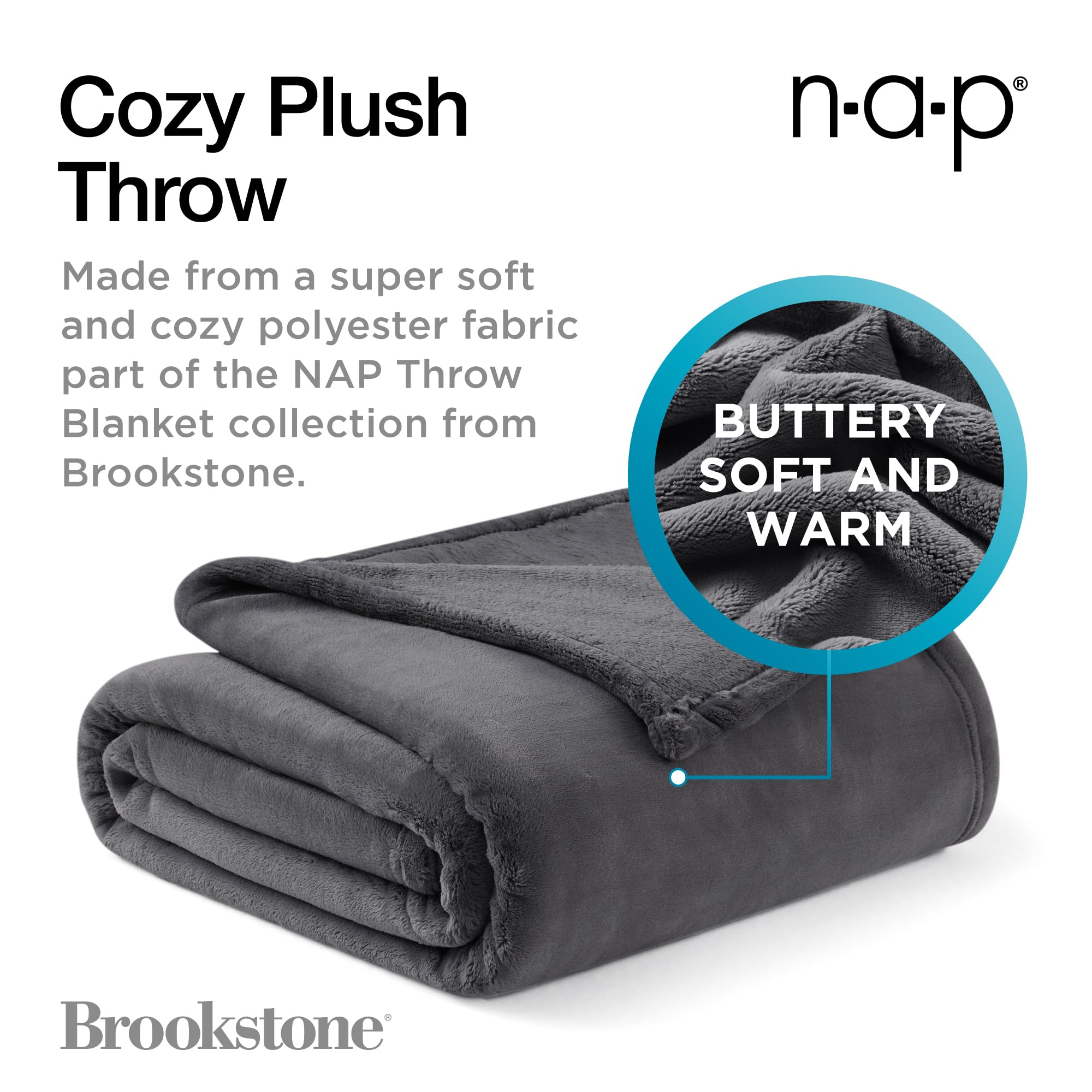 brookstone-nap-plush-throw-blanket-oversized-60x70-premium-weight-500-gsm-super- image 2