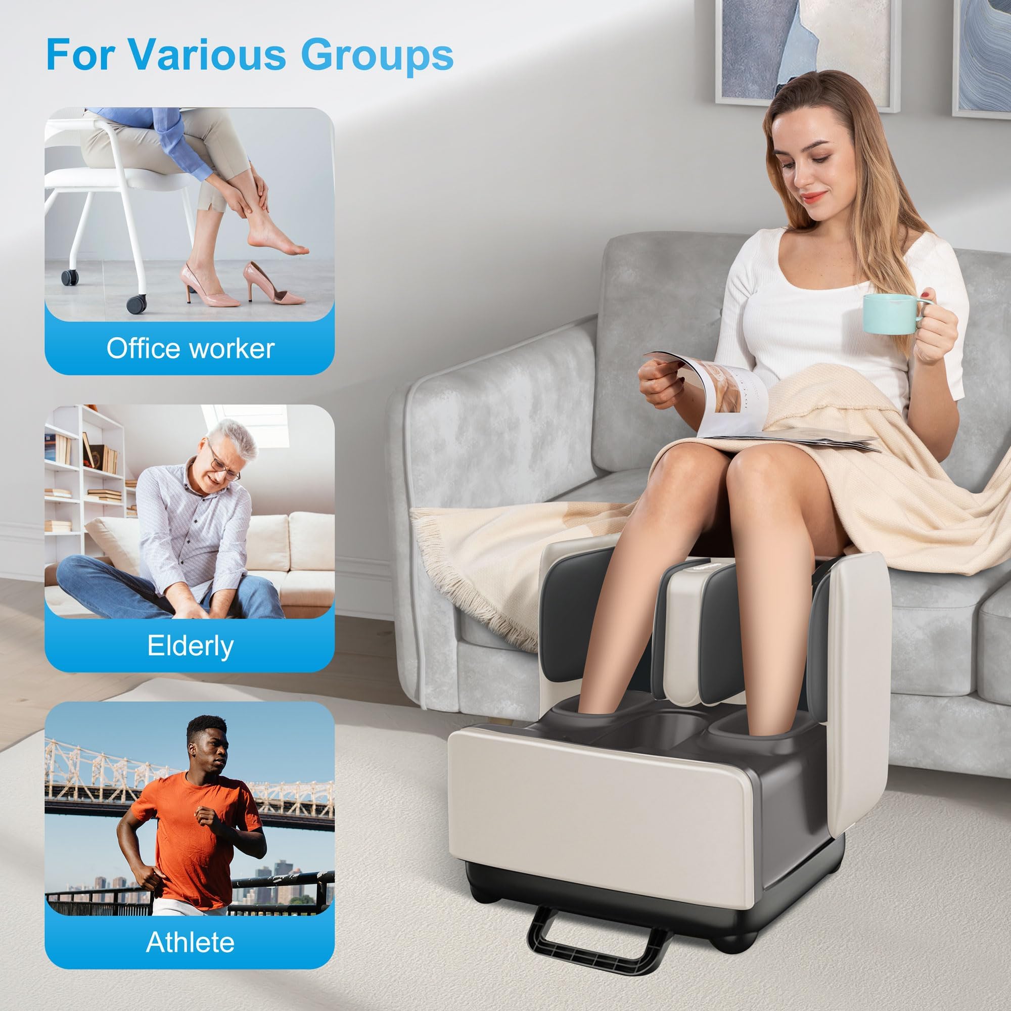 comfier-2-in-1-shiatsu-foot-and-calf-massager-with-app-control-heat image 5