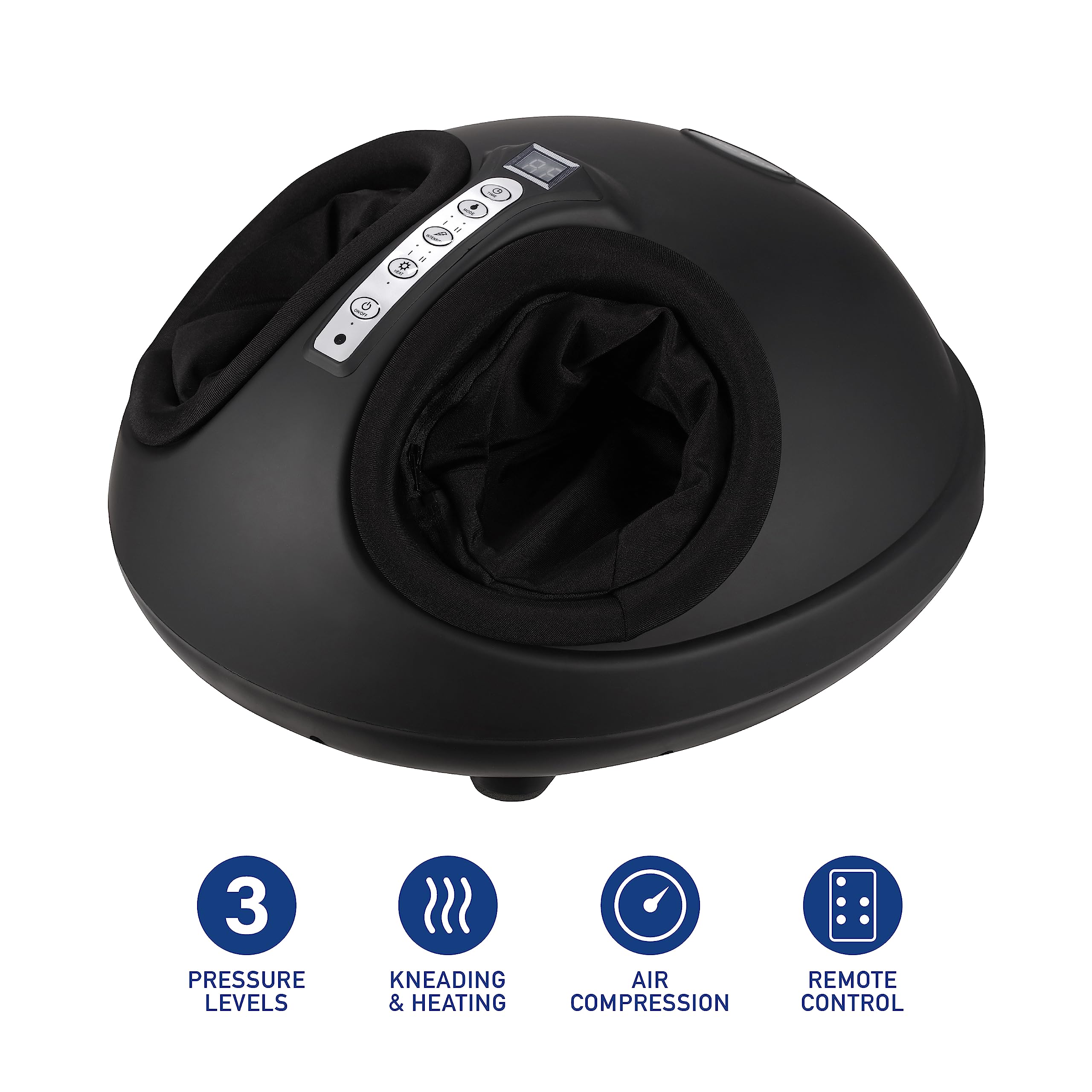 brookstone-air-compression-foot-massager-with-heat-remote image 2