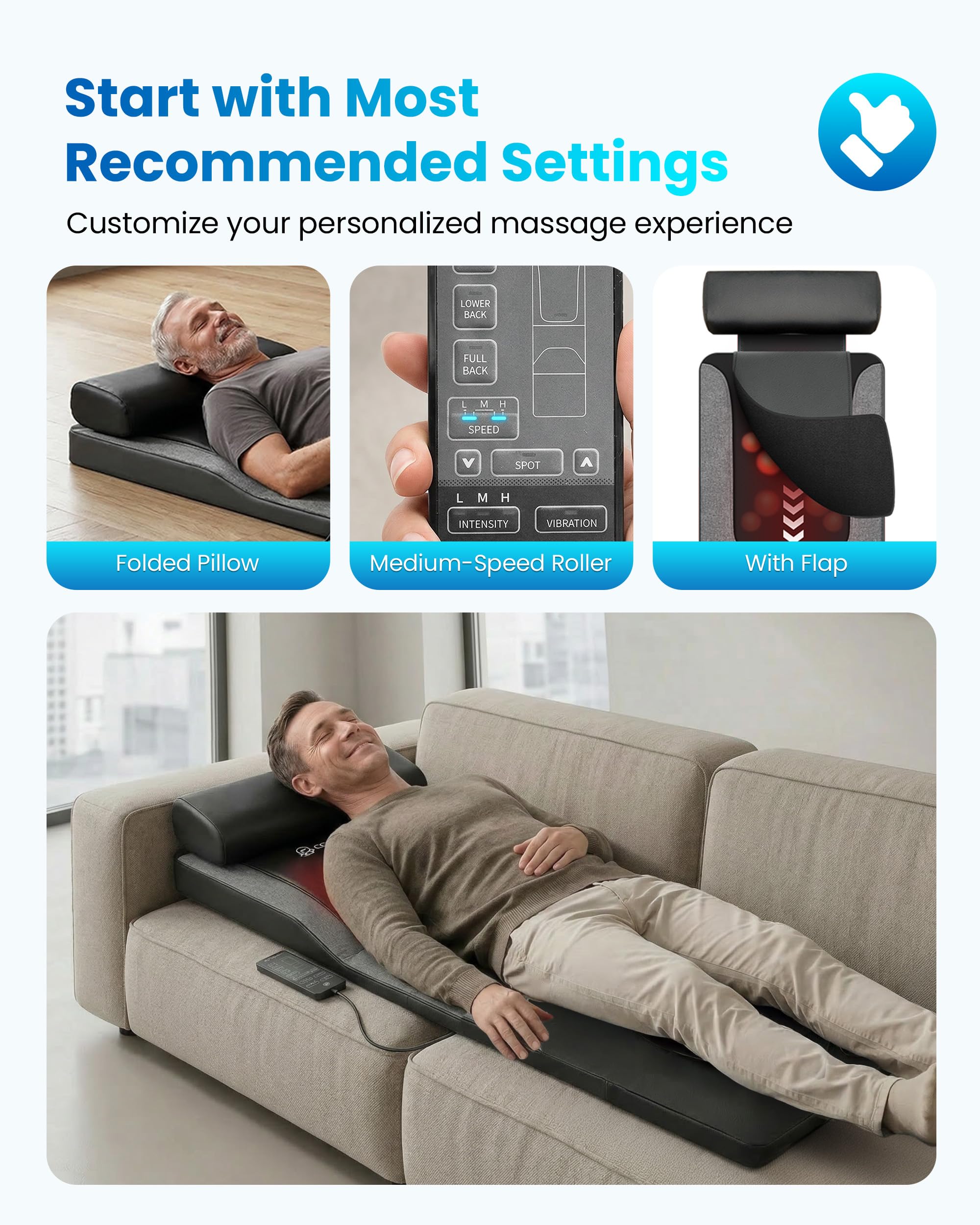 comfier-fsa-shiatsu-full-body-massage-mat-with-heat-hsa-eligible-graphene-heatin image 8