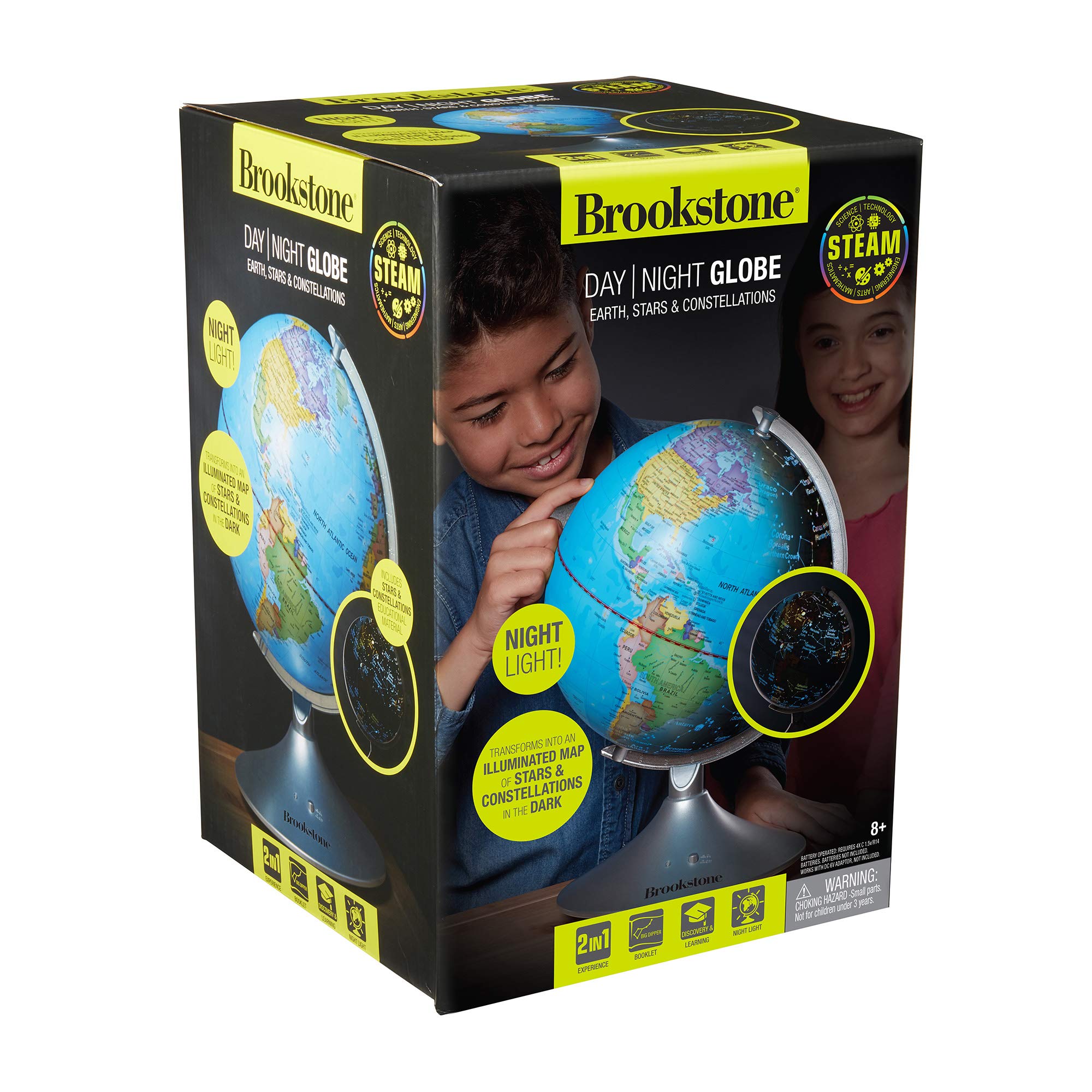 brookstone-interactive-illuminated-globe-for-kids-9-inch-light-up-world-and-cons image 7