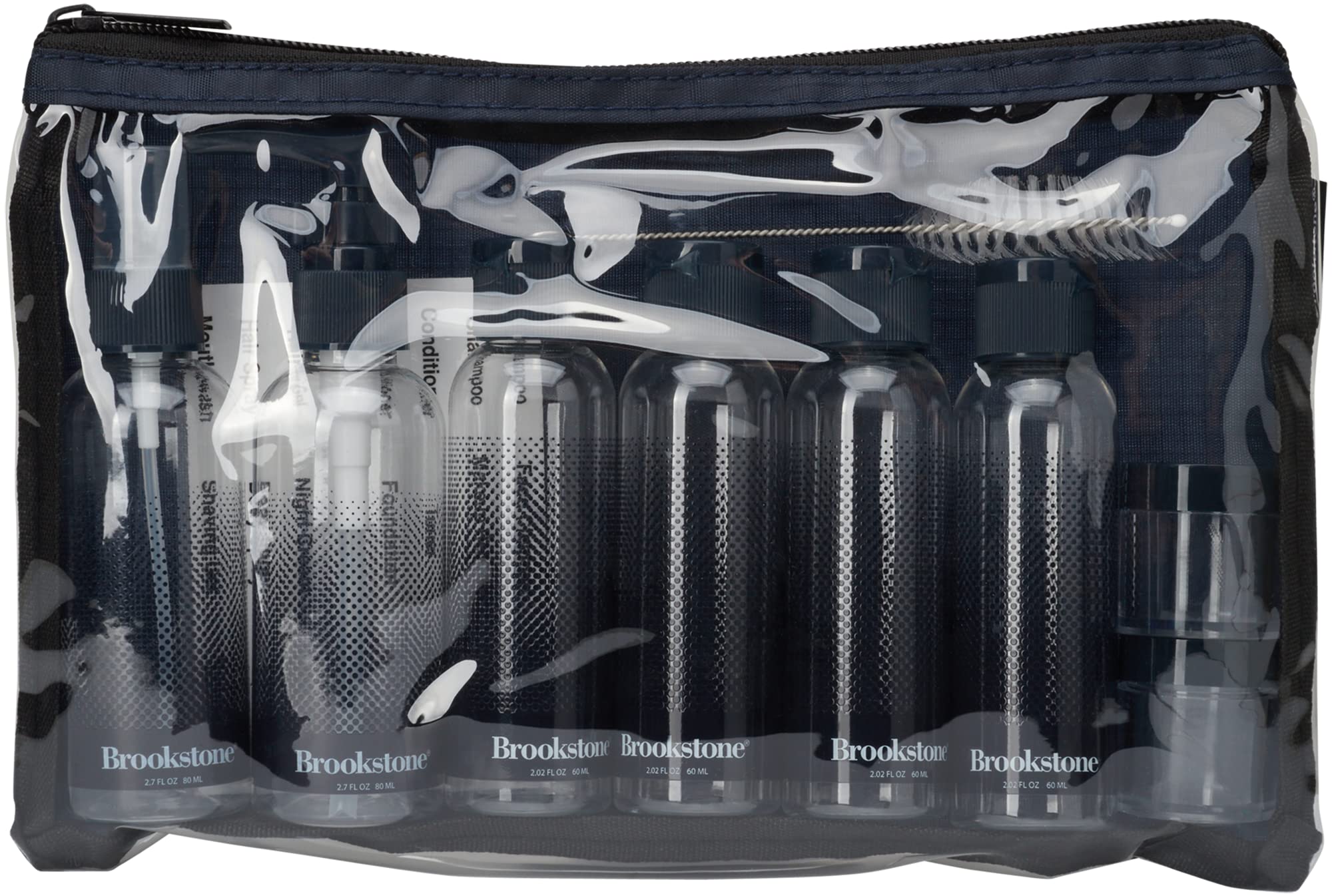 brookstone-travel-bottle-toiletries-set-tsa-approved-11-piece-leakproof-containe image 1