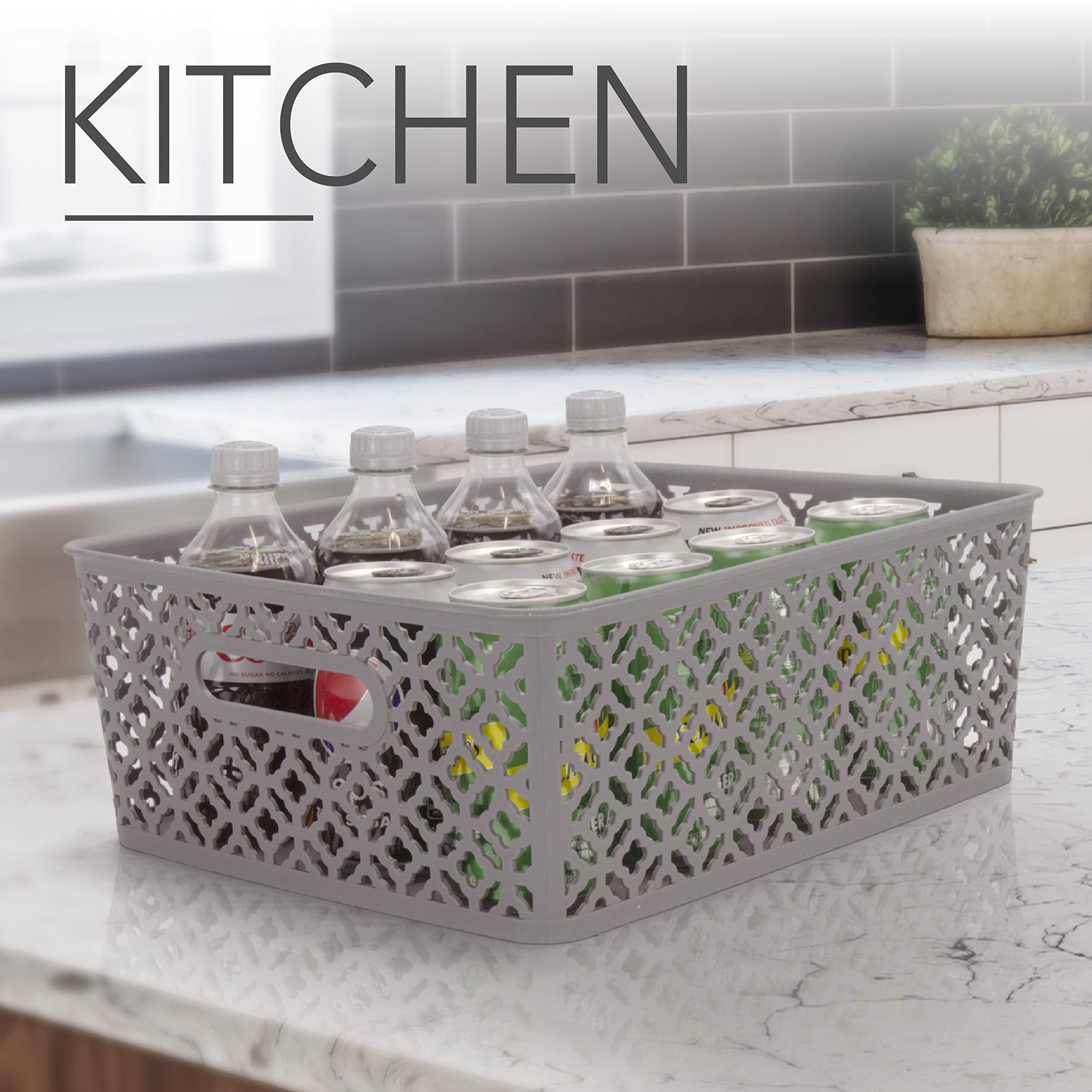 brookstone-2-pack-large-storage-baskets-with-handles-decorative-woven-plastic-bi image 4