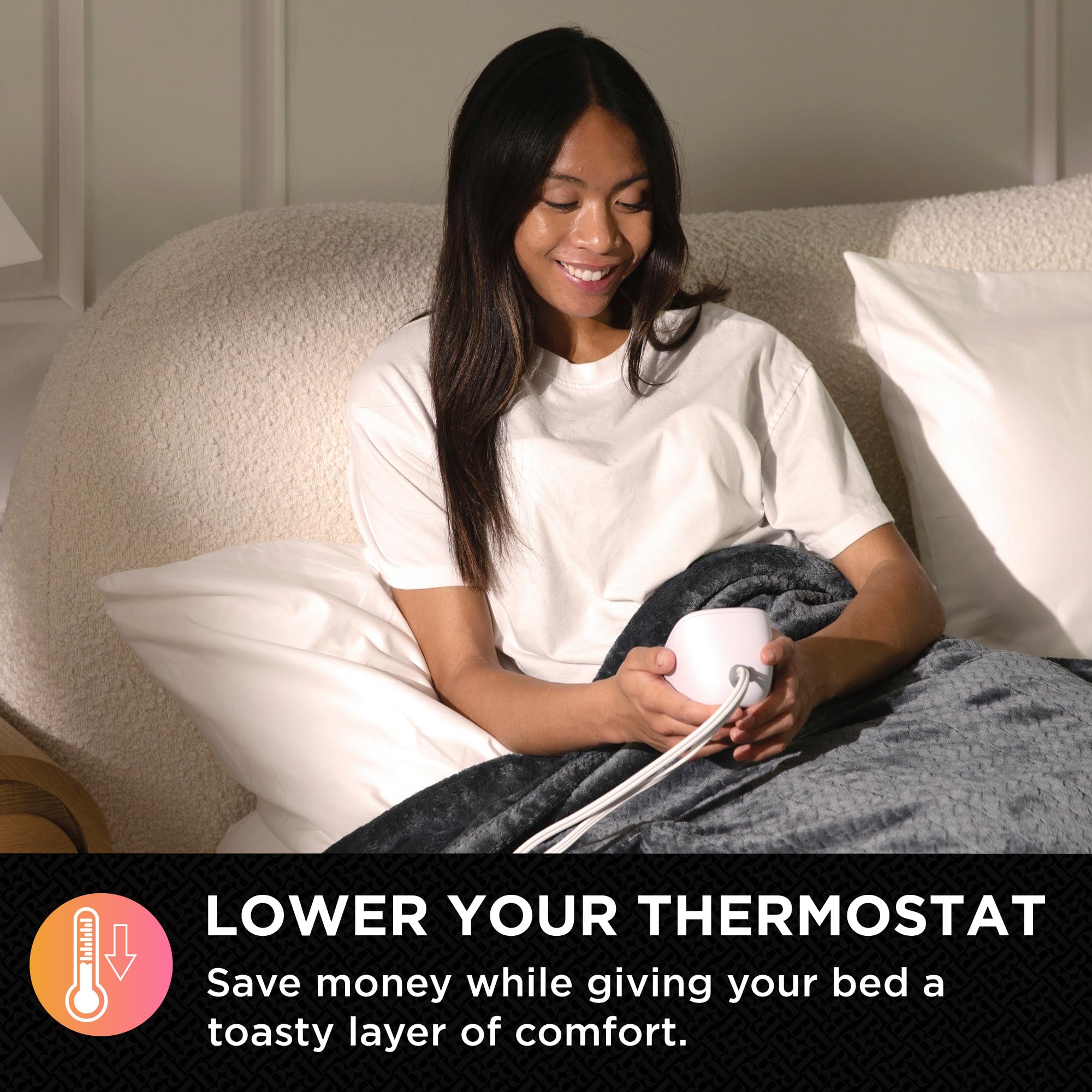brookstone-electric-heated-comfort-plush-herringbone-blanket-with-10-heat-settin image 4