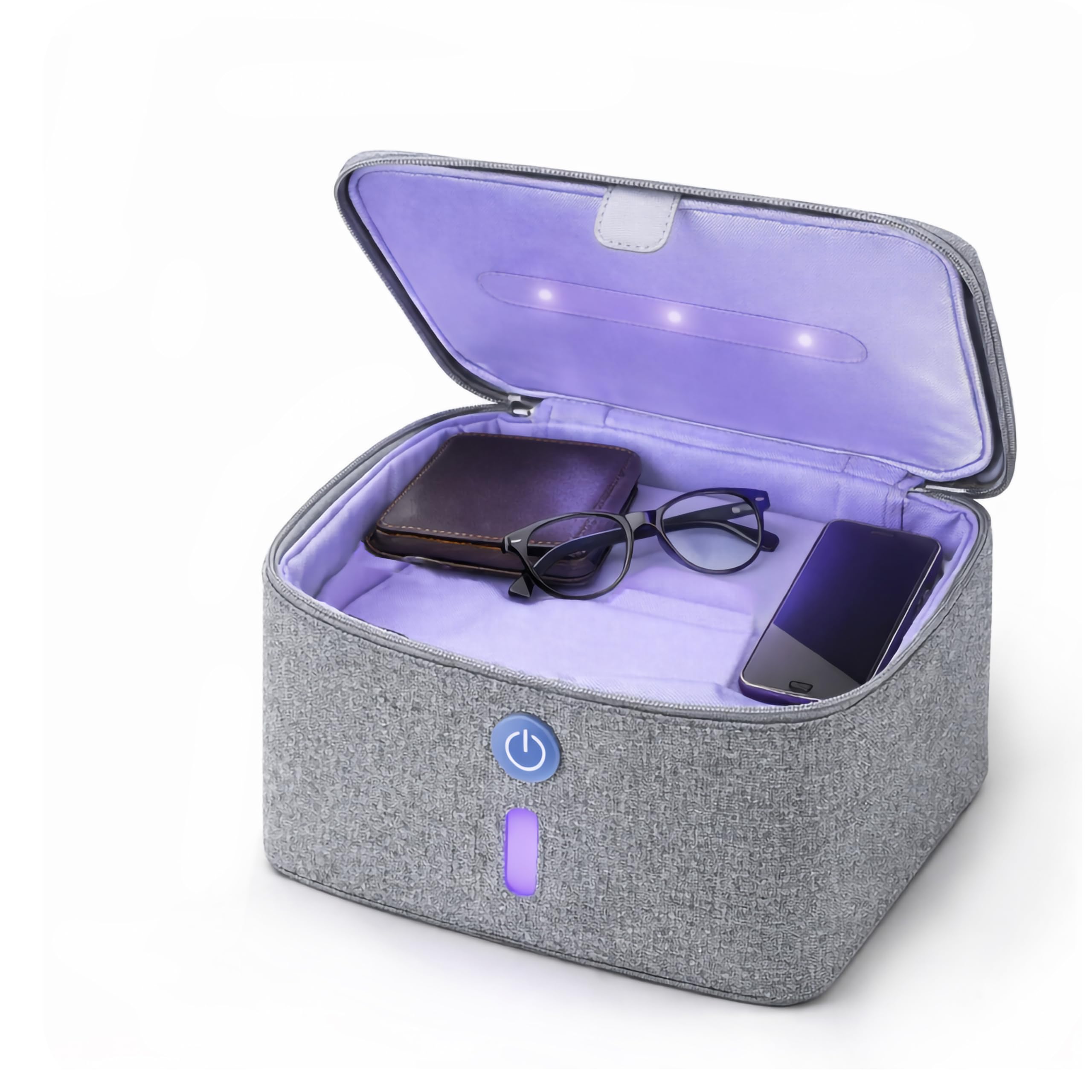 brookstone-uv-light-bag-portable-sterilizing-bag-with-uv-c-for-phones-masks-and- image 1