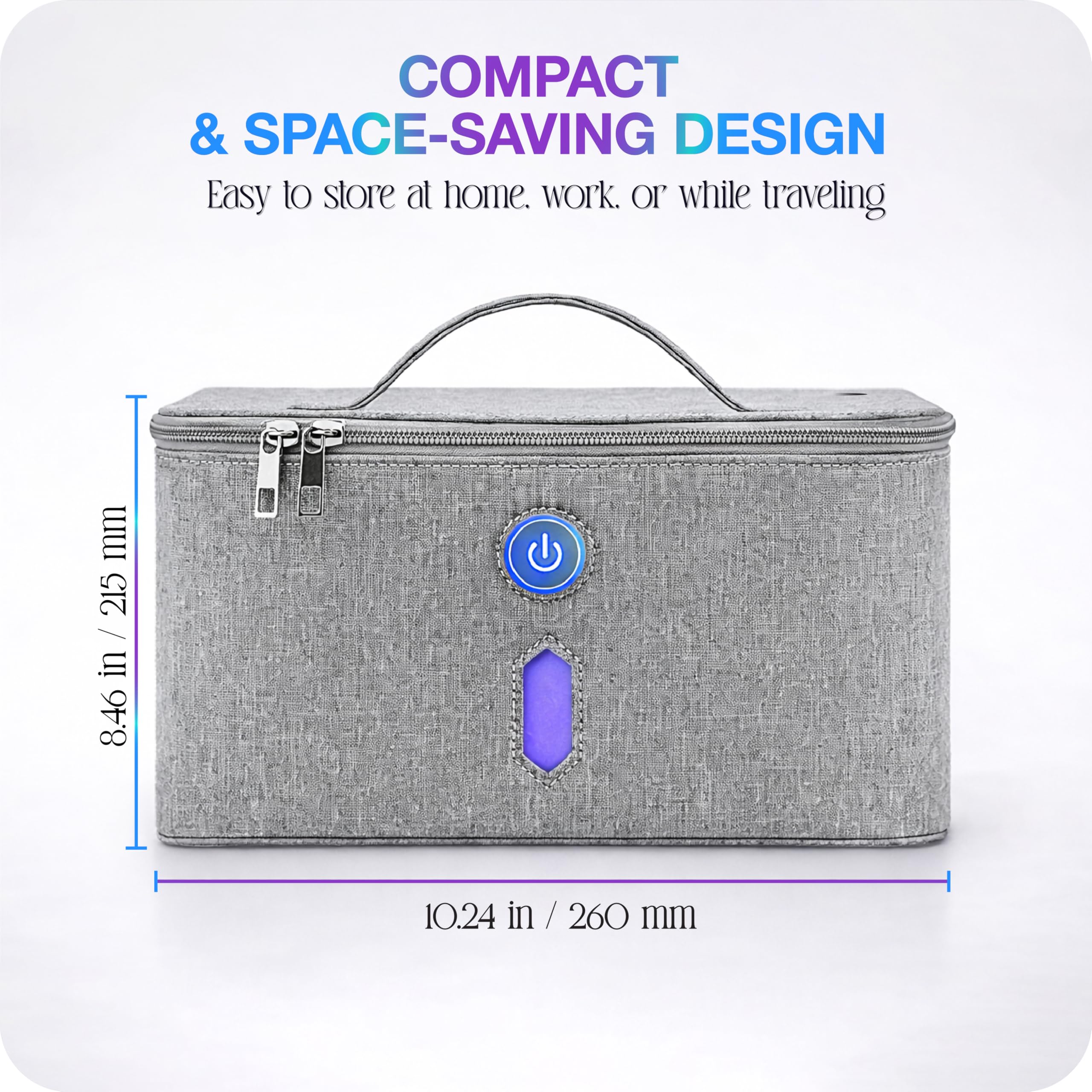 brookstone-uv-light-bag-portable-sterilizing-bag-with-uv-c-for-phones-masks-and- image 7