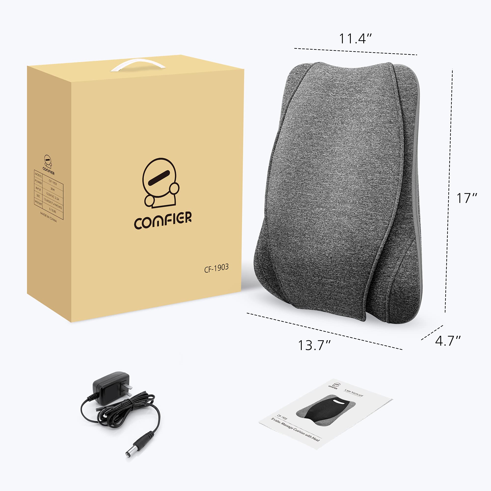 comfier-back-massager-with-heat-percussion-shiatsu-seat-massage-chair-pad-for-pa image 8