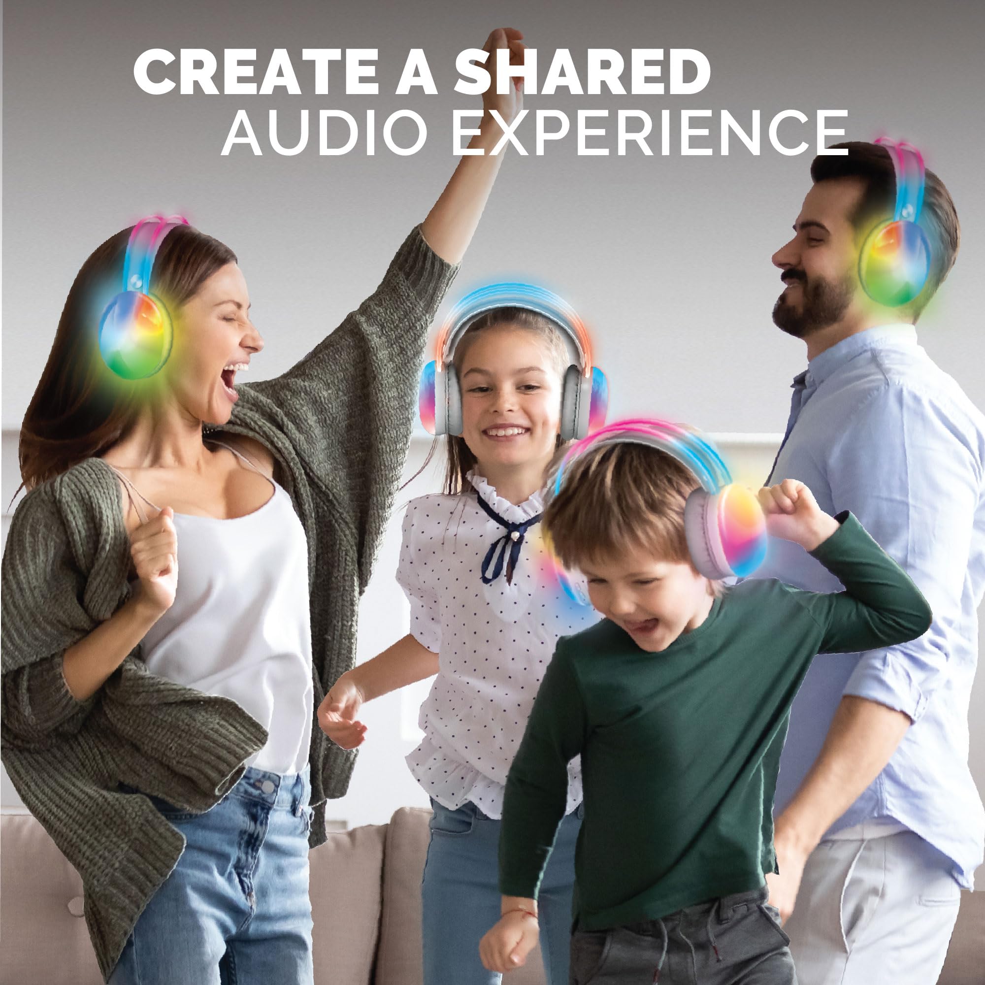 brookstone-wireless-silent-disco-headphones-with-multicolor-led-lights-bluetooth image 3