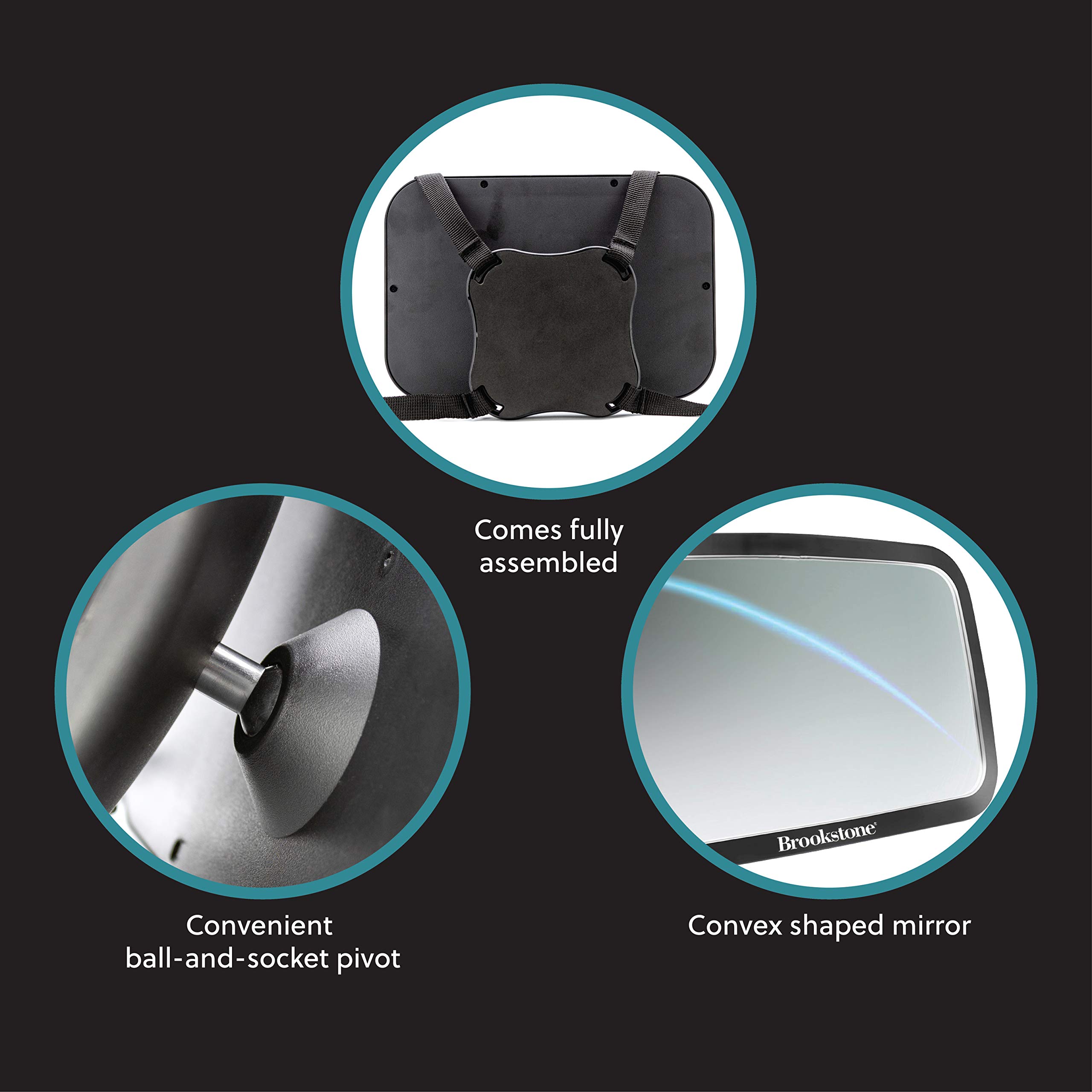 brookstone-baby-car-mirror-shatterproof-wide-view-car-seat-mirror-for-newborns-e image 4