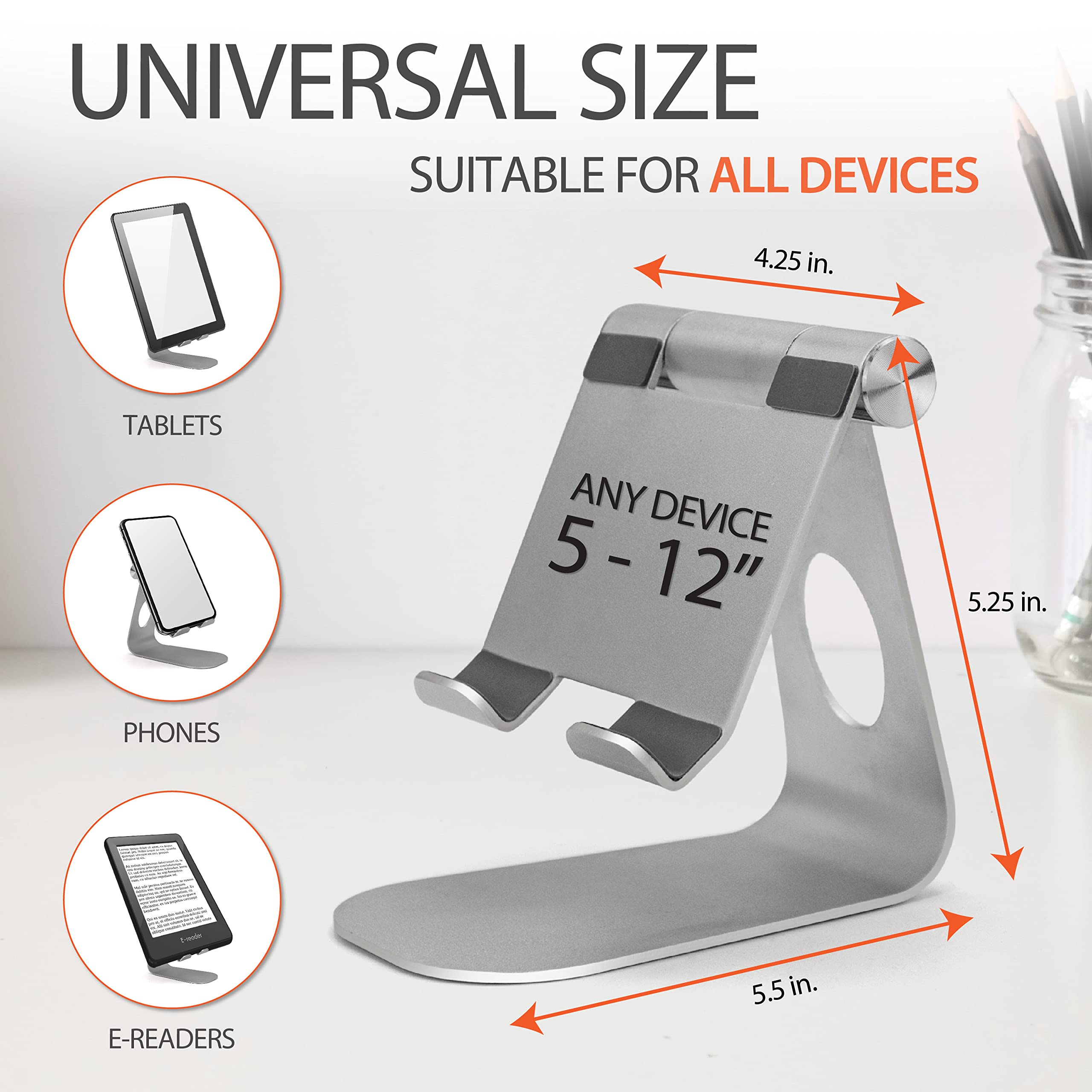 brookstone-adjustable-tablet-stand-minimalist-metal-desktop-holder-silicone-grip image 7