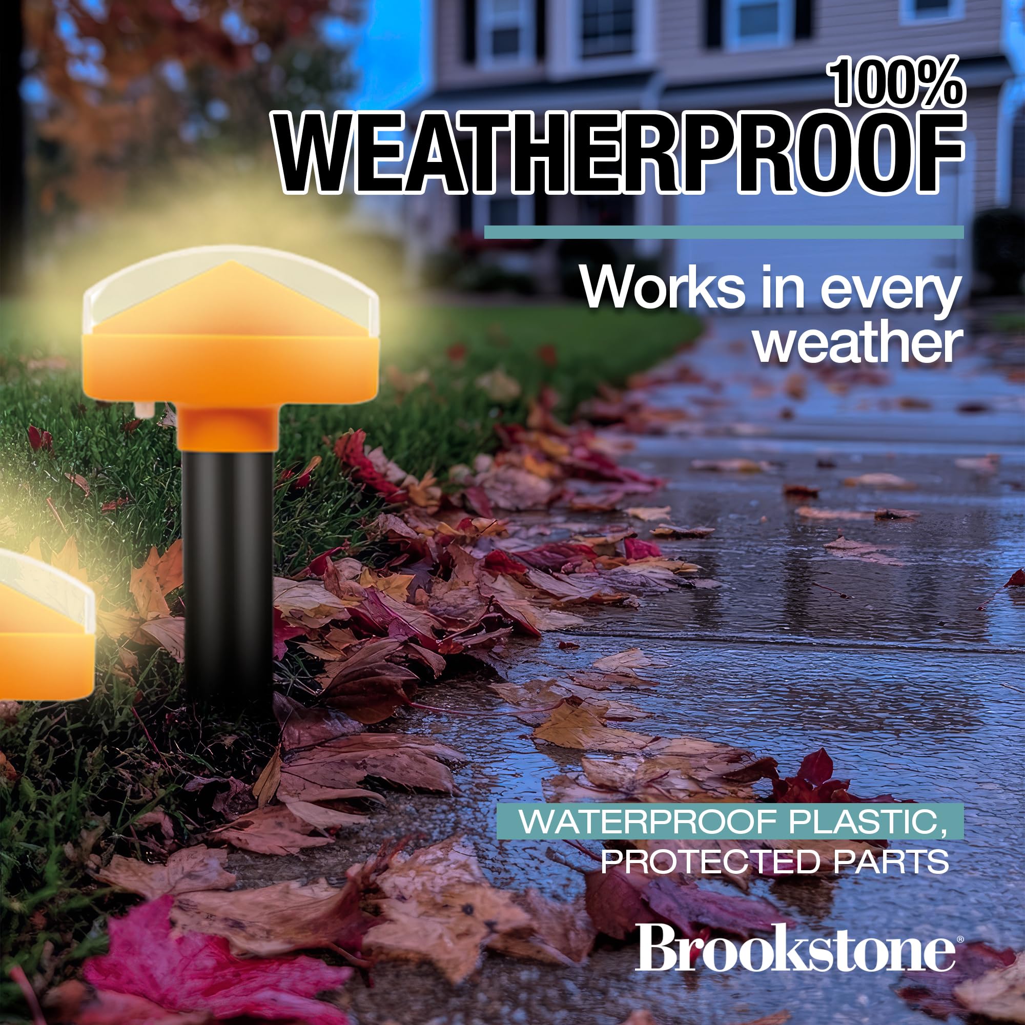 brookstone-solar-powered-mole-repeller-pathway-light-dual-purpose-sonic-deterren image 5