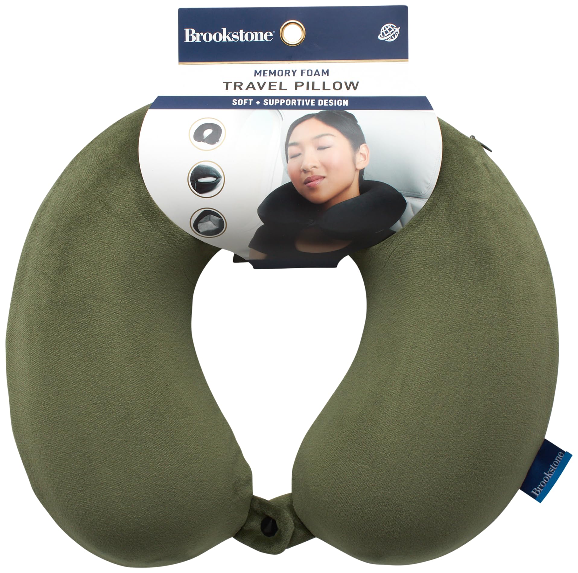 brookstone-travel-neck-pillow-lightweight-u-shaped-memory-foam-pillow-for-airpla image 8