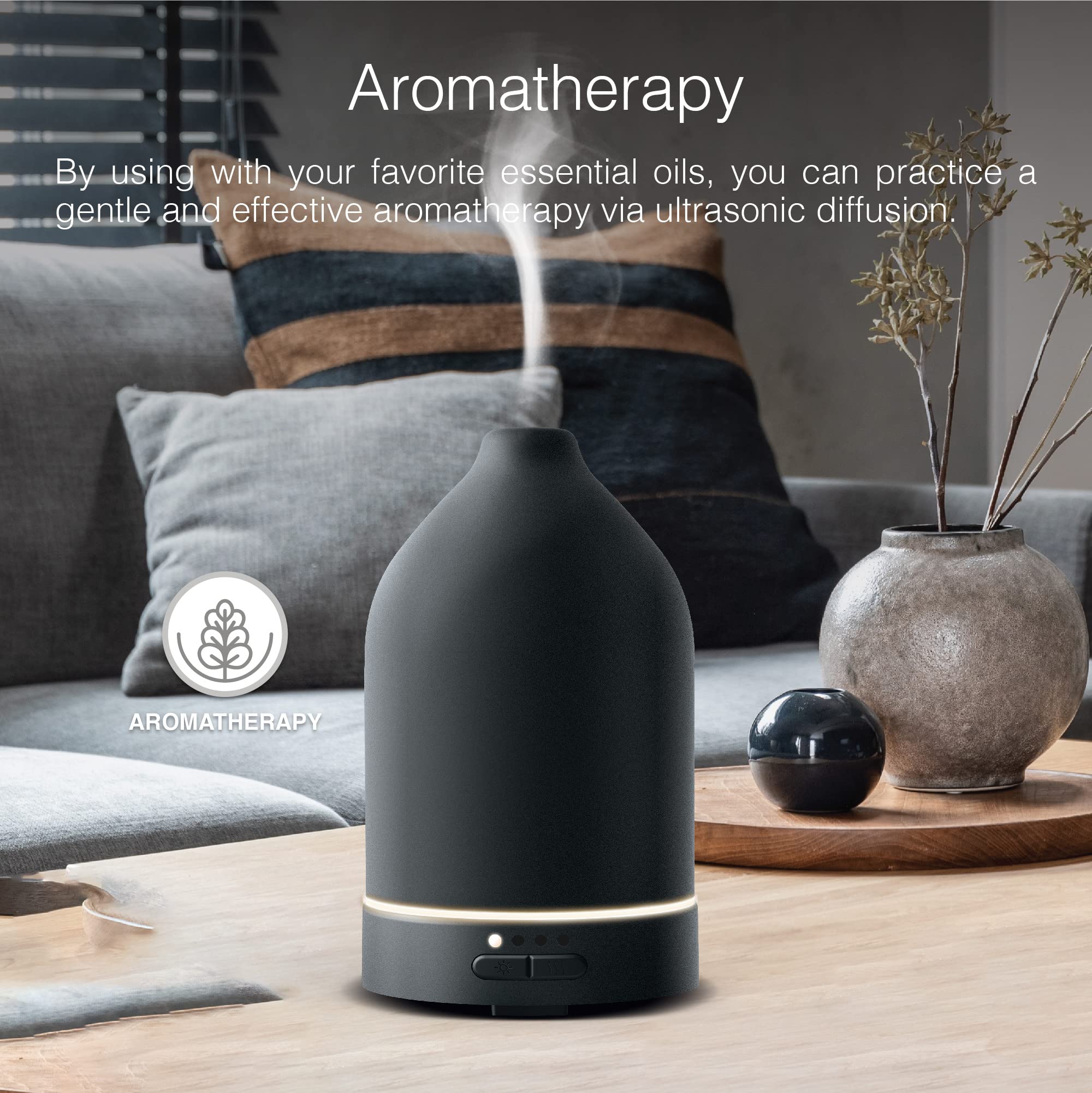 brookstone-essential-oil-ceramic-diffuser-ripple-ultrasonic-aromatherapy-60ml-co image 3