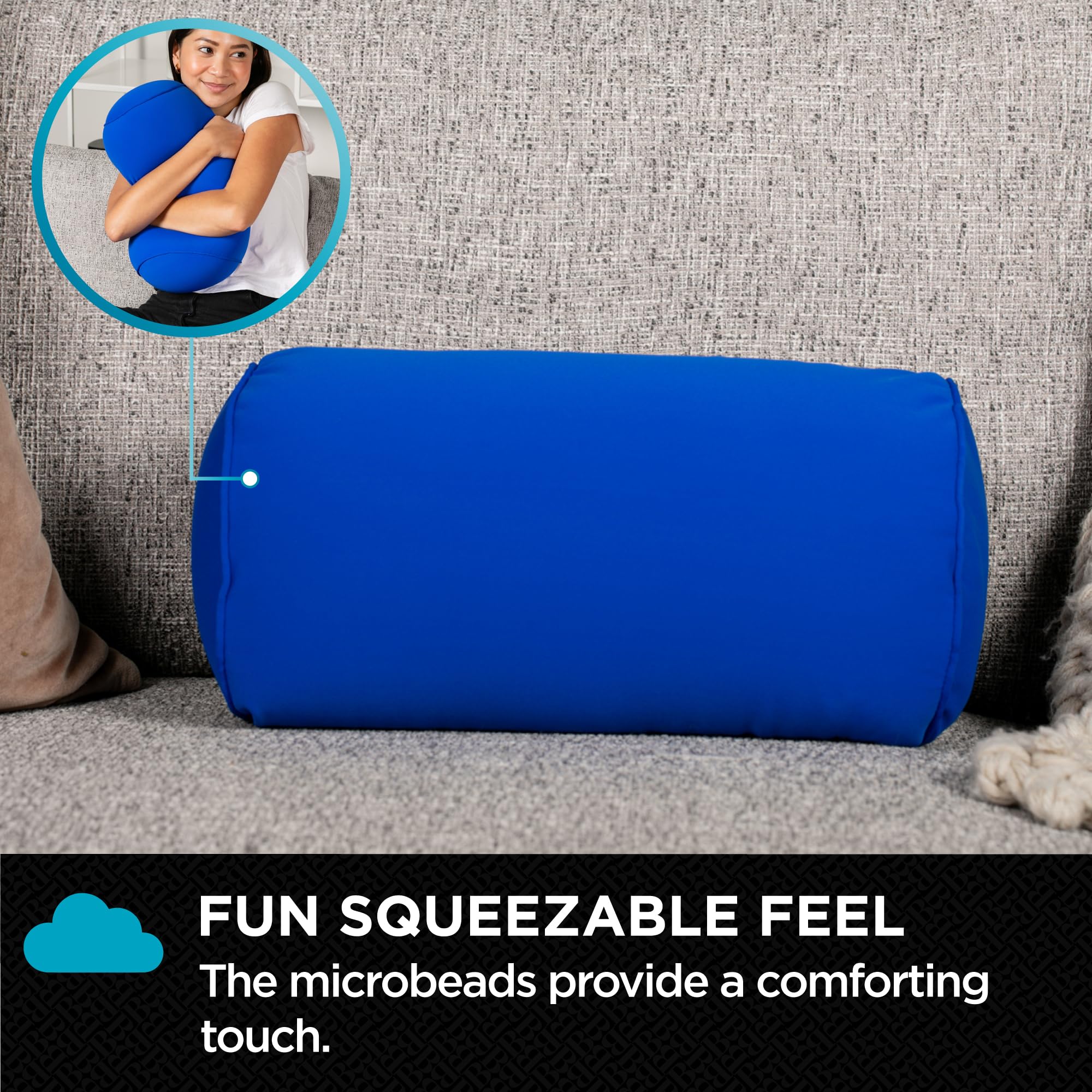 brookstone-original-squishy-fom-cushion-pillow-stretchy-microbead-pillow-for-nec image 4