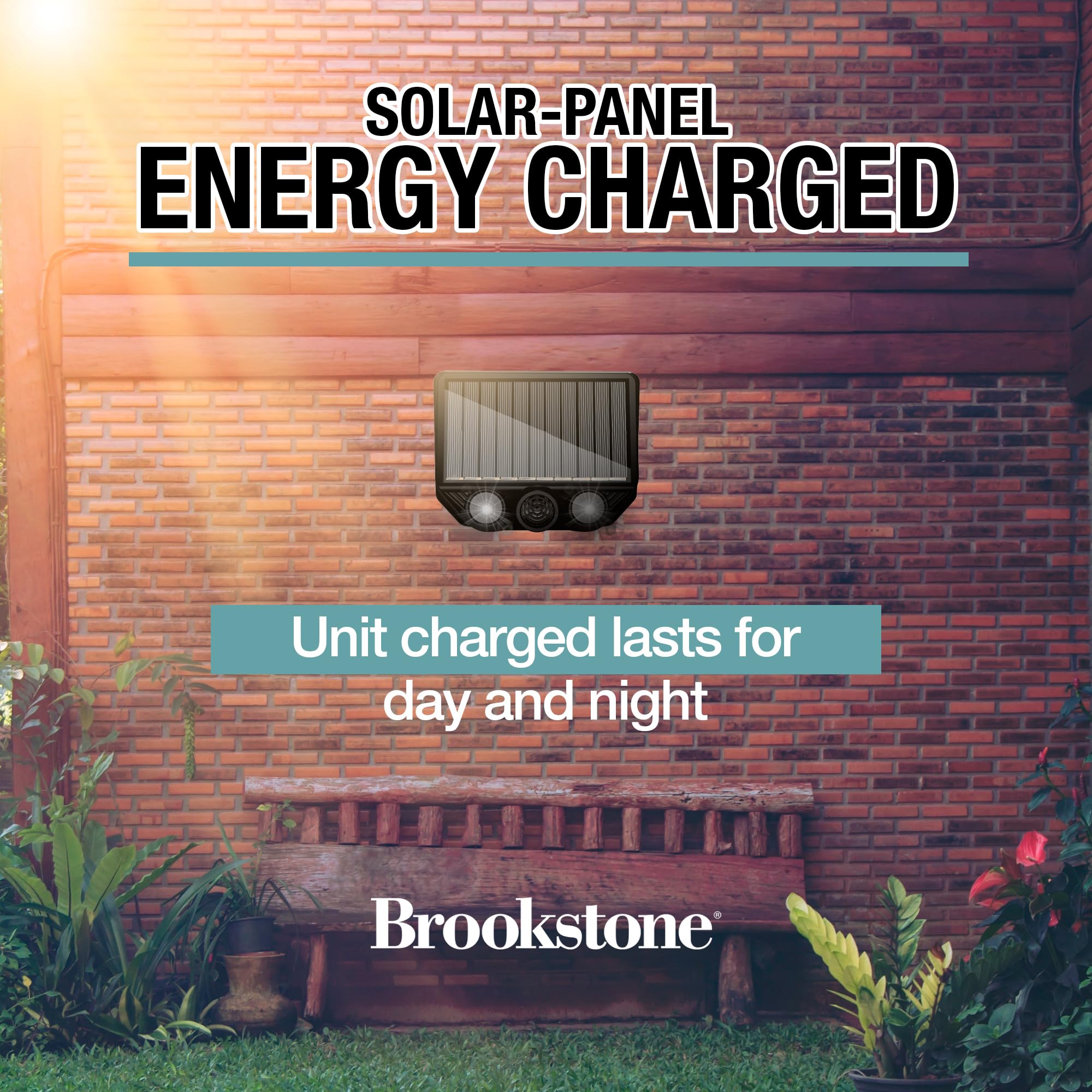 brookstone-solar-powered-multi-animal-repeller-ultrasonic-pest-deterrent-with-fl image 3