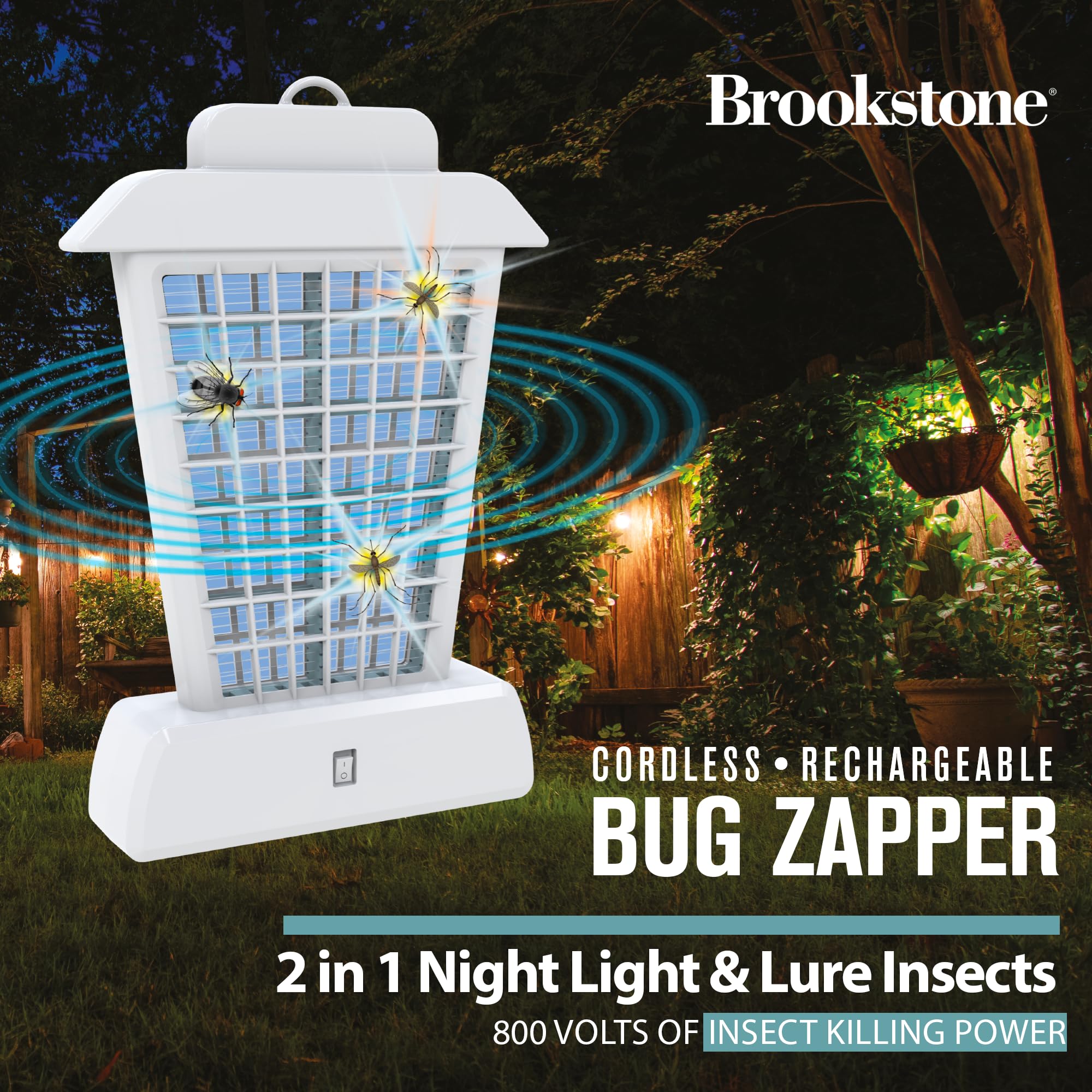 brookstone-lantern-bug-zapper-cordless-rechargeable-with-800v-grid-and-4-uv-leds image 5