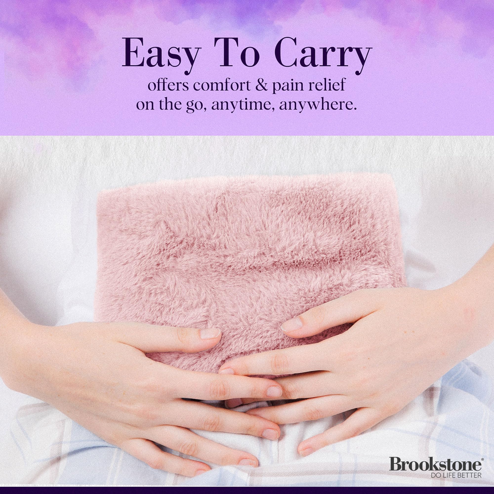 brookstone-hot-cold-microwavable-heating-pad-for-period-cramps-plush-cover-laven image 8