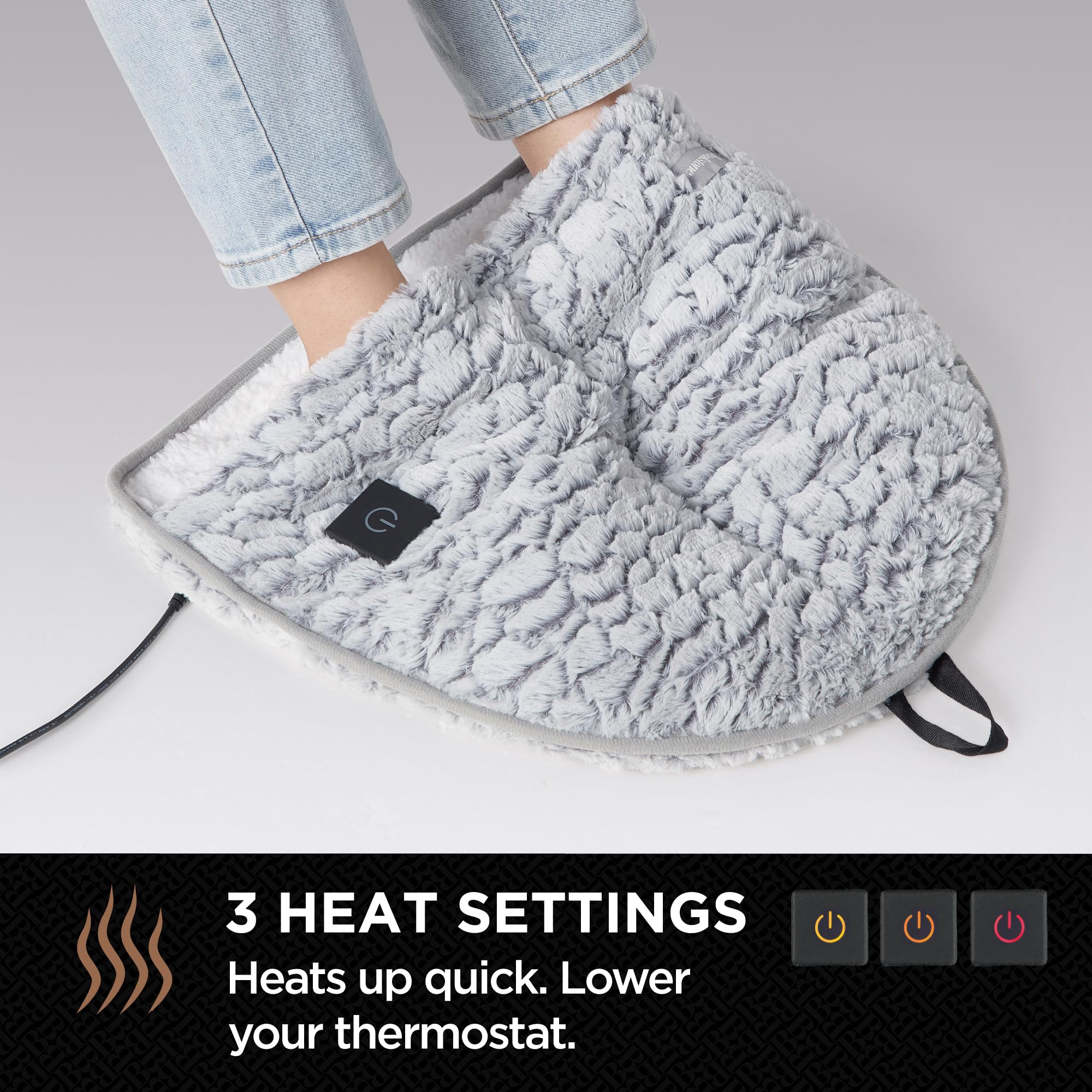 brookstone-electric-foot-warmer-with-4-heat-settings-sherpa-lined-4-hour-auto-of image 3