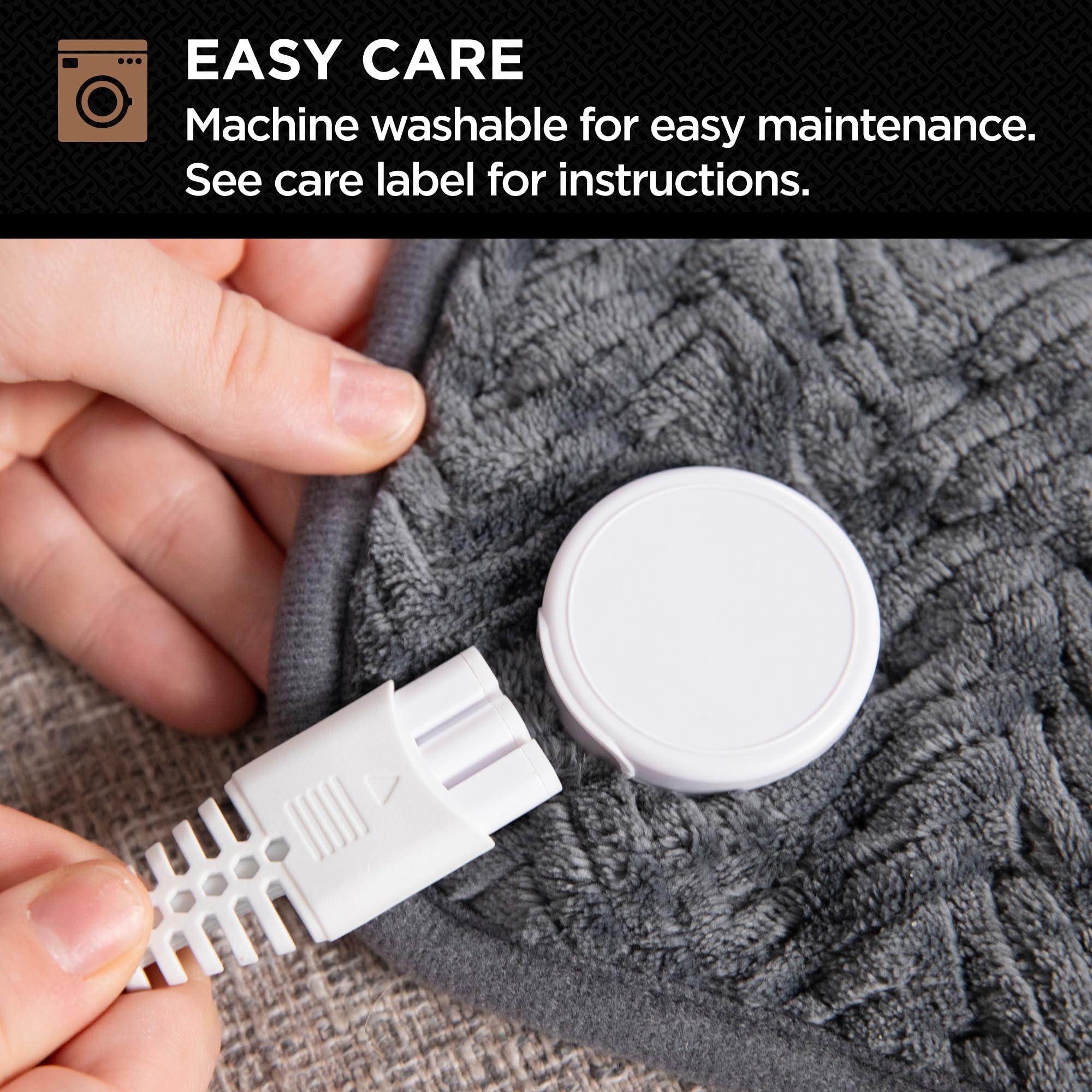 brookstone-herringbone-portable-heating-pad-6-heat-settings-super-soft-plush-mac image 4