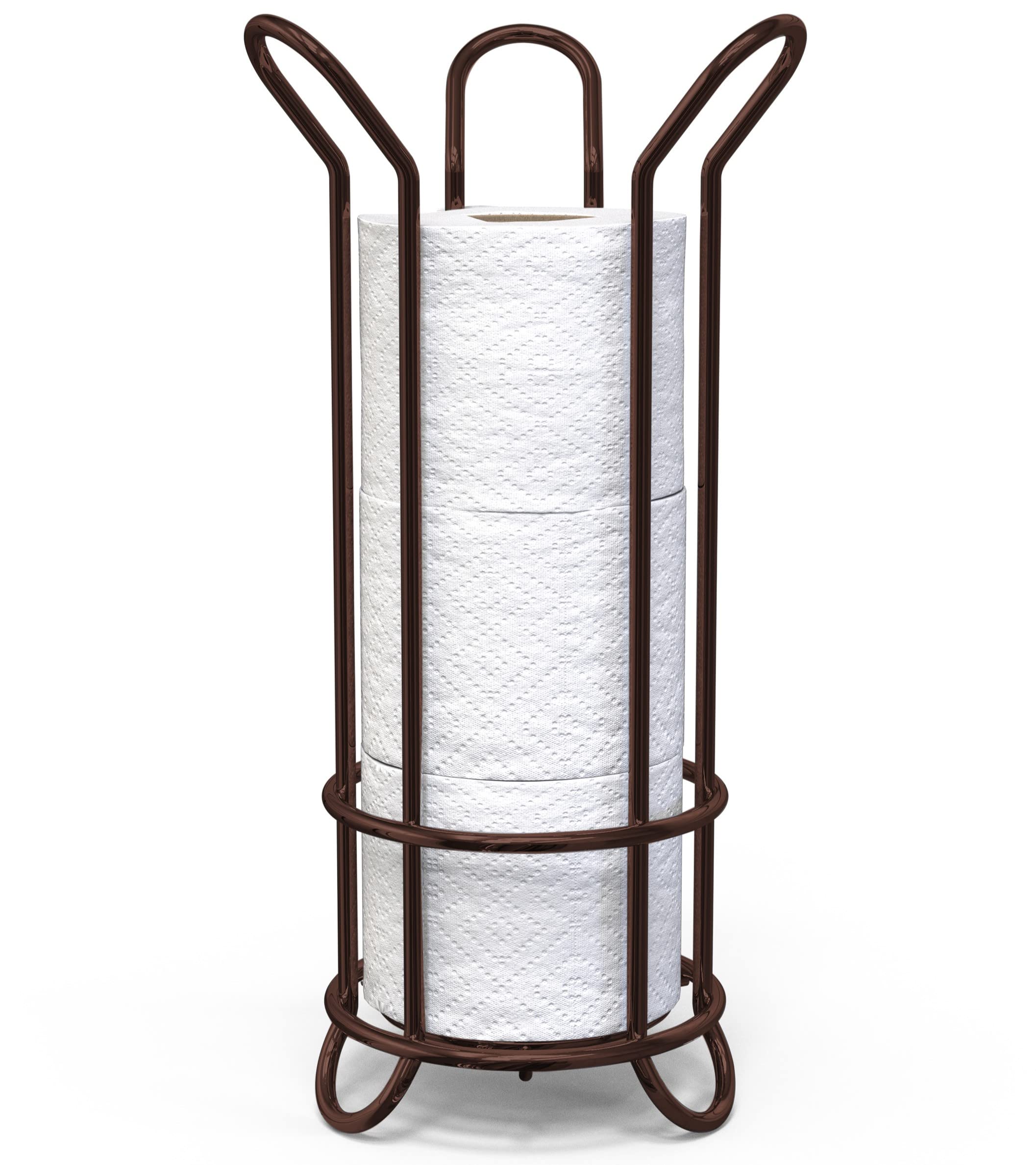 brookstone-rose-gold-freestanding-toilet-paper-holder-holds-3-xl-mega-rolls-no-a image 8