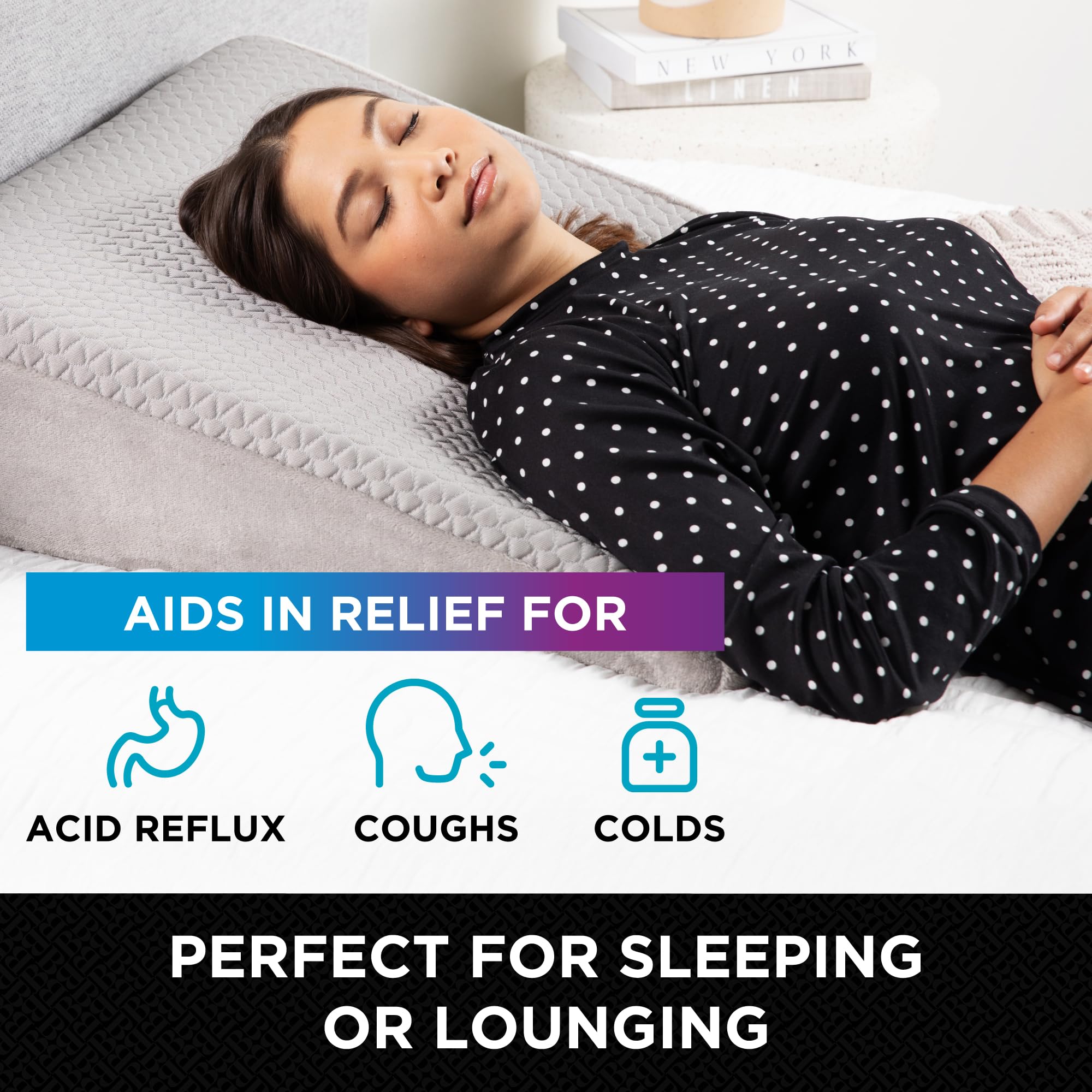 brookstone-cooling-comfort-bed-wedge-pillow-supportive-memory-foam-multi-positio image 3