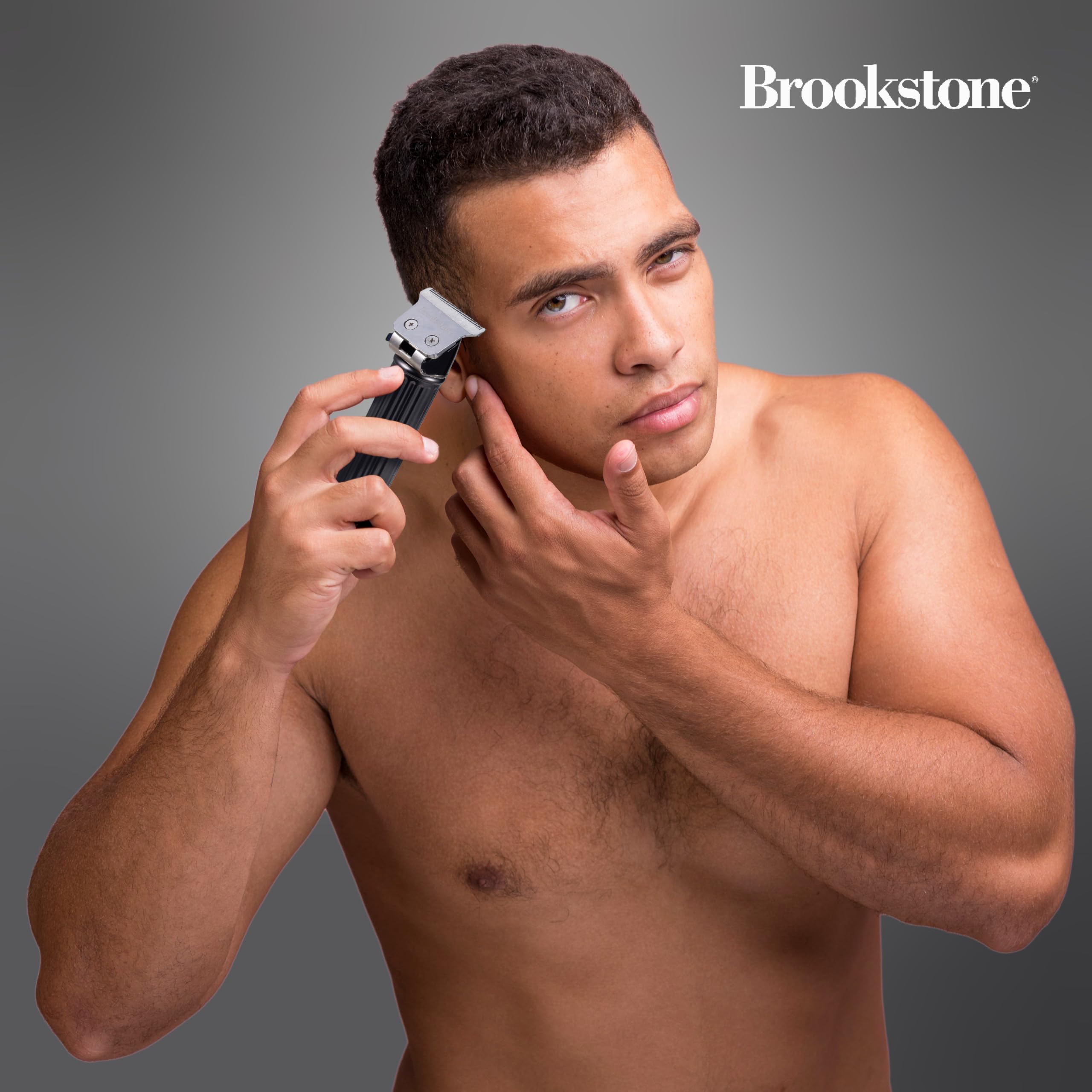 brookstone-rechargeable-hair-clipper-kit-cordless-professional-trimmer-set-with- image 5
