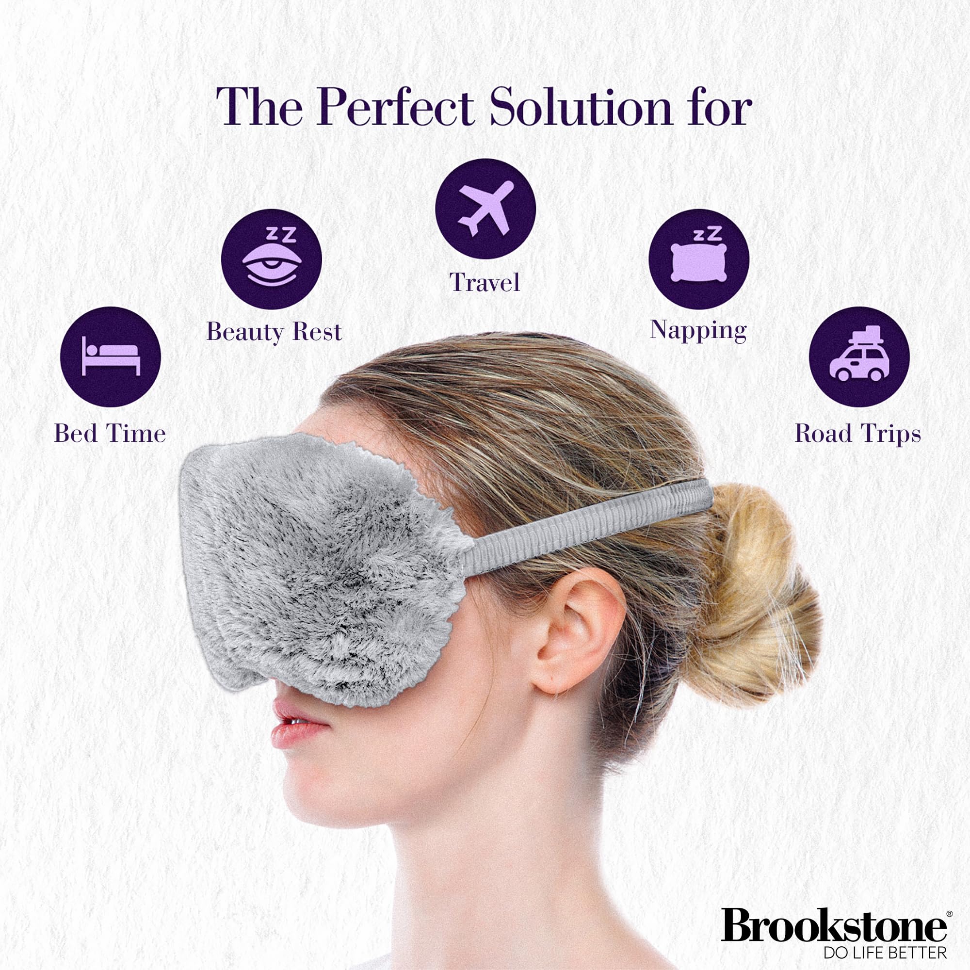 brookstone-weighted-eye-mask-for-hot-cold-therapy-lavender-infused-glacier-gray image 5