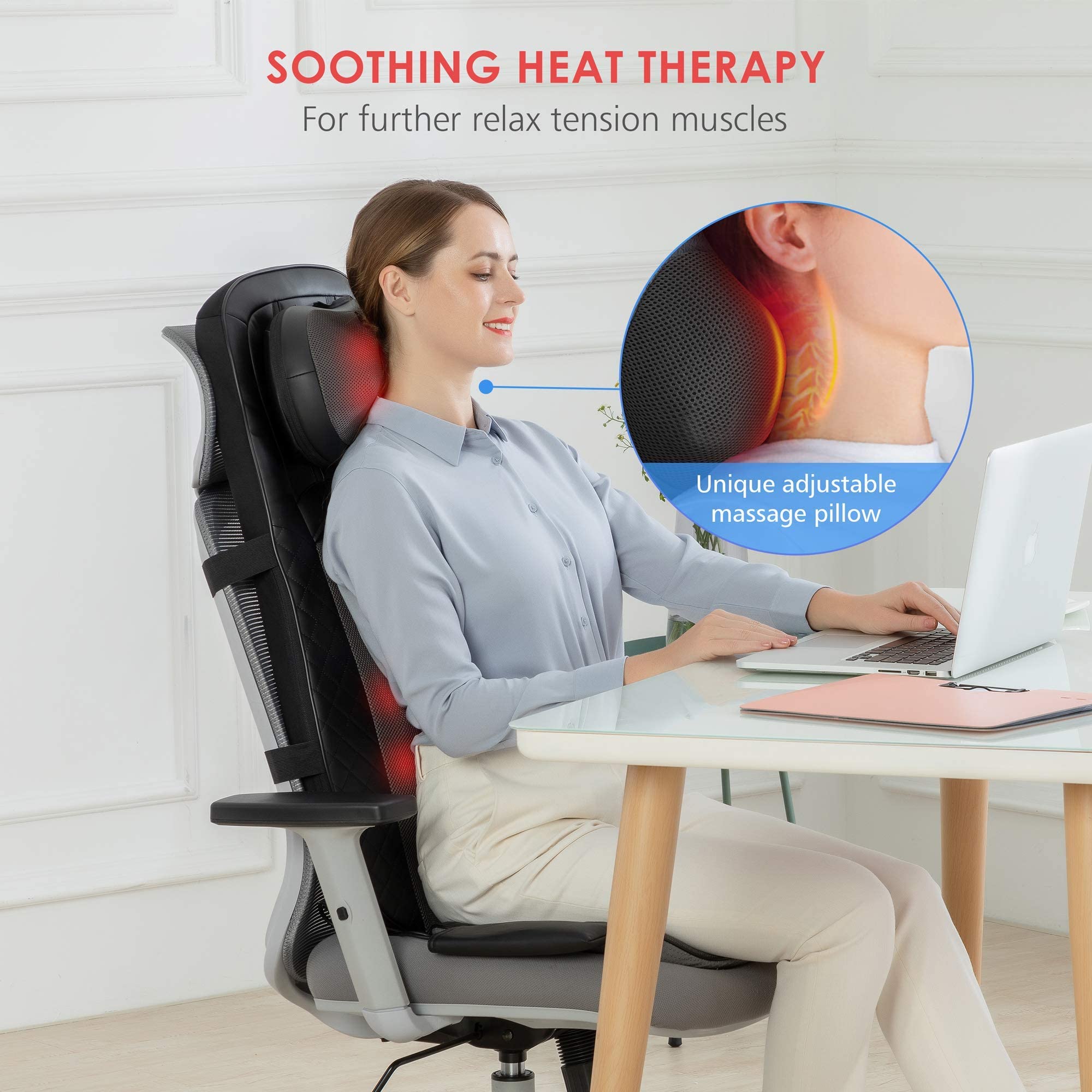 comfier-shiatsu-neck-back-massager-with-knee-massager-bundle-adjustable-nodes-he image 4