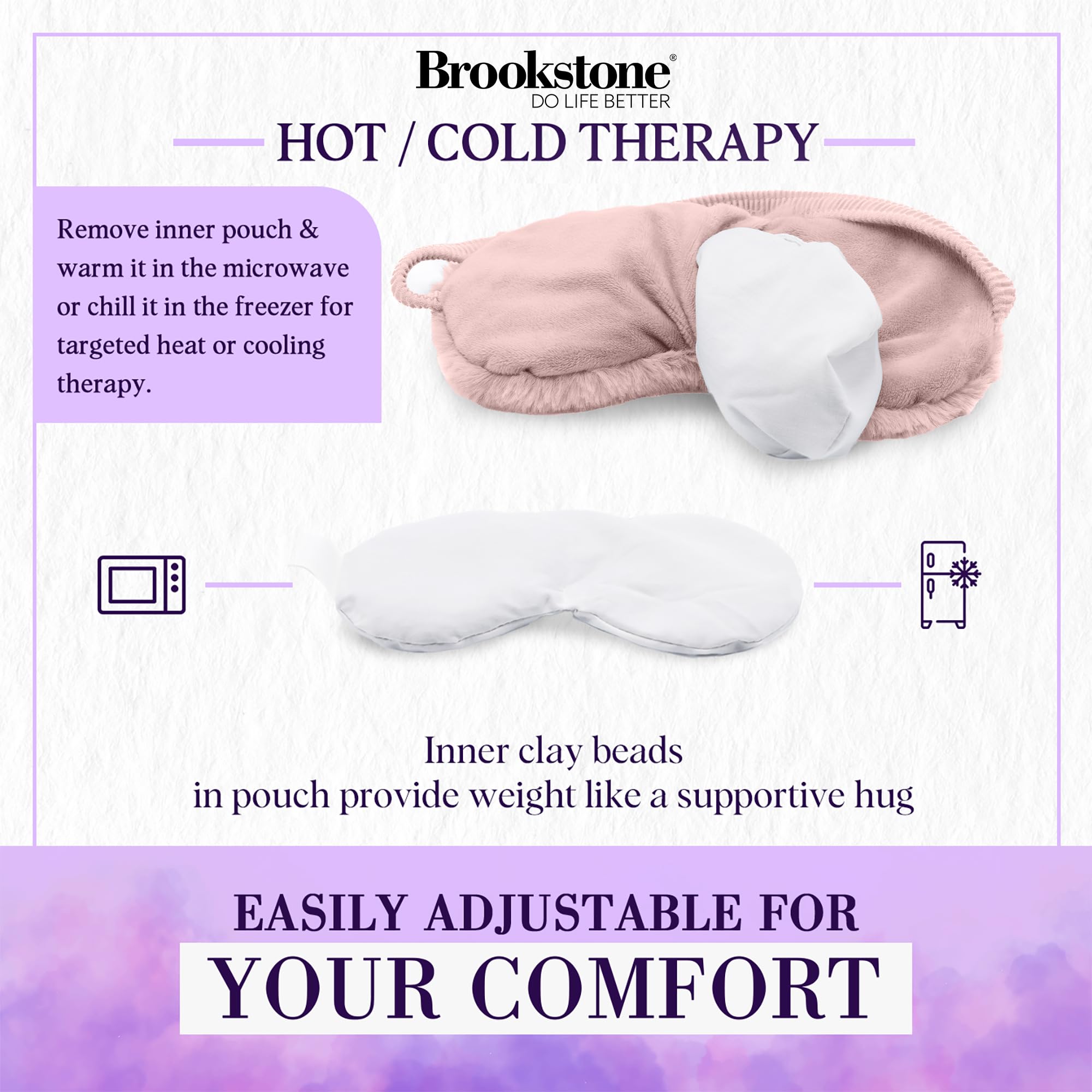 brookstone-eye-mask-for-hot-cold-therapy-lavender-infused-weighted-sleeping-mask image 3