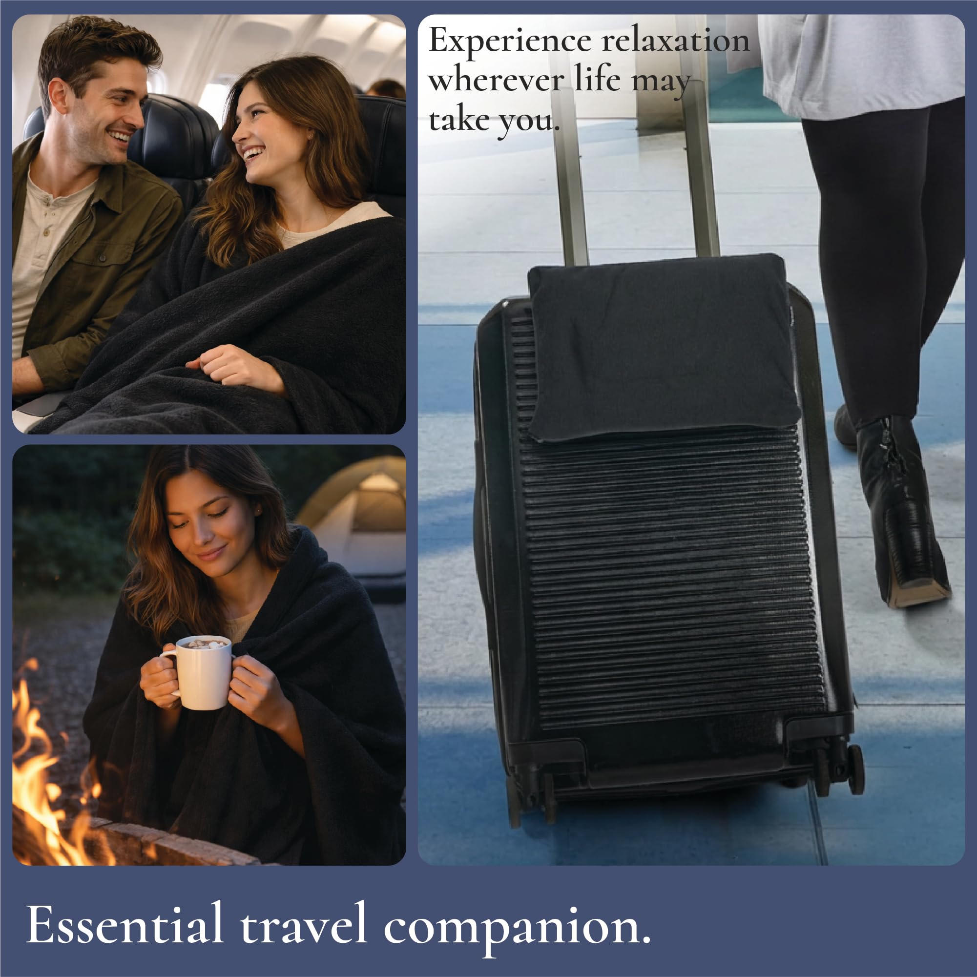 brookstone-2-in-1-travel-blanket-and-pillow-with-carrying-pouch-black image 6