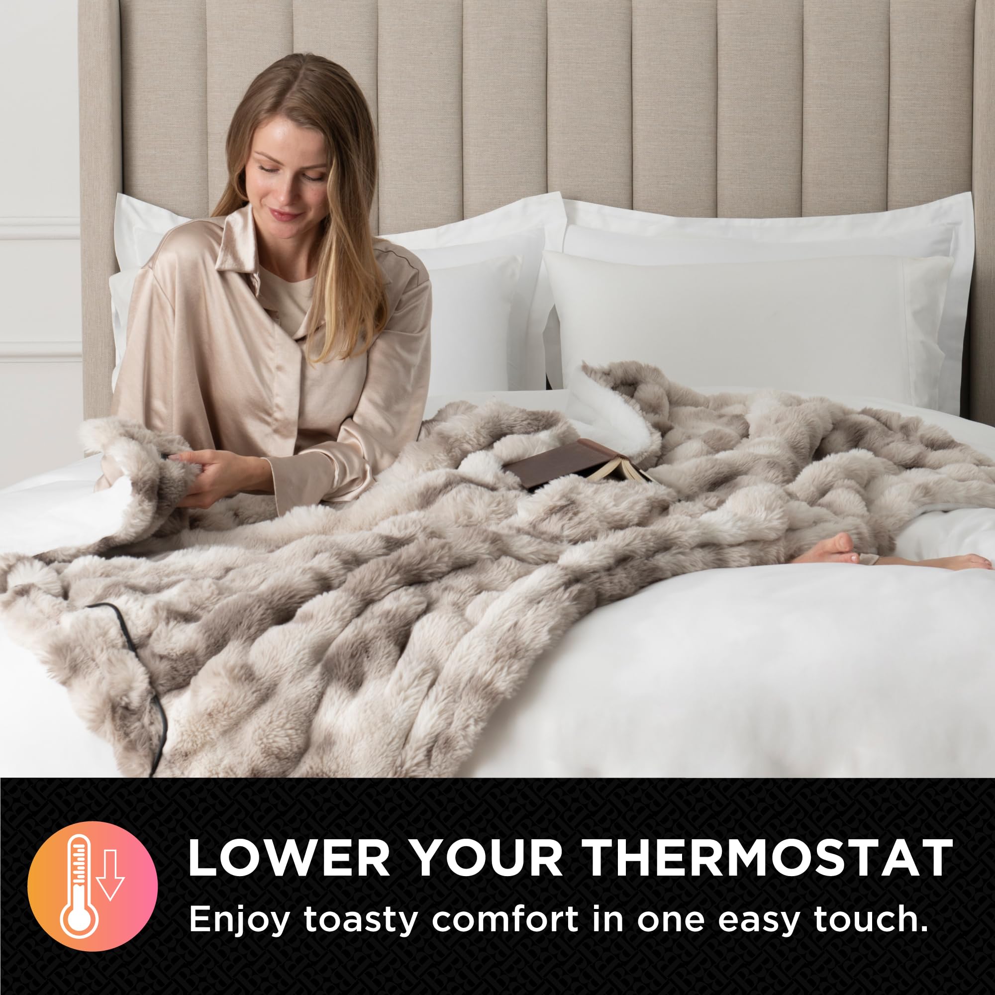 brookstone-heated-faux-fur-throw-blanket-electric-4-heat-settings-4-hour-auto-sh image 4