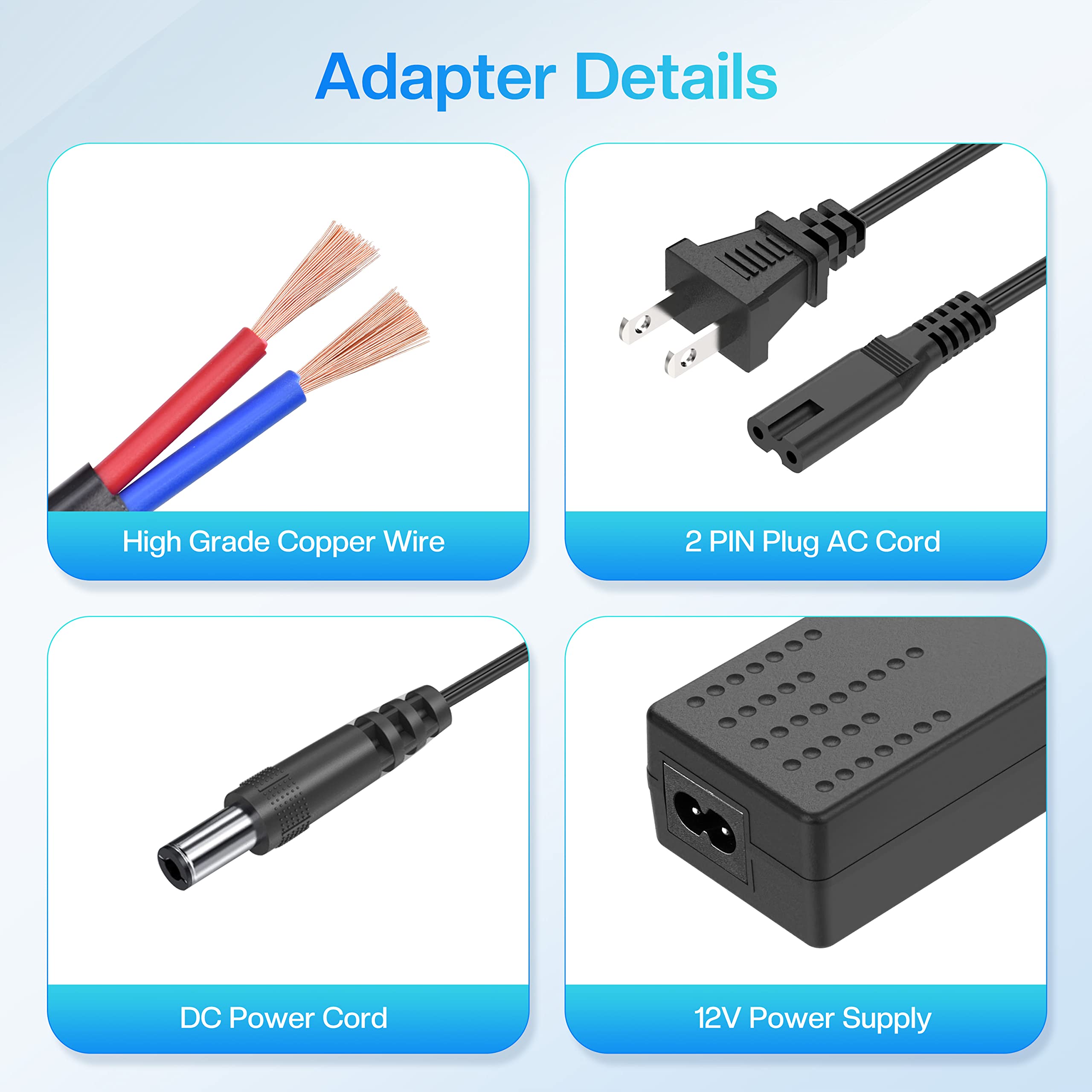 comfier-12v-4a-power-supply-adapter-replacement-charger-for-comfier-massagers-cf image 6