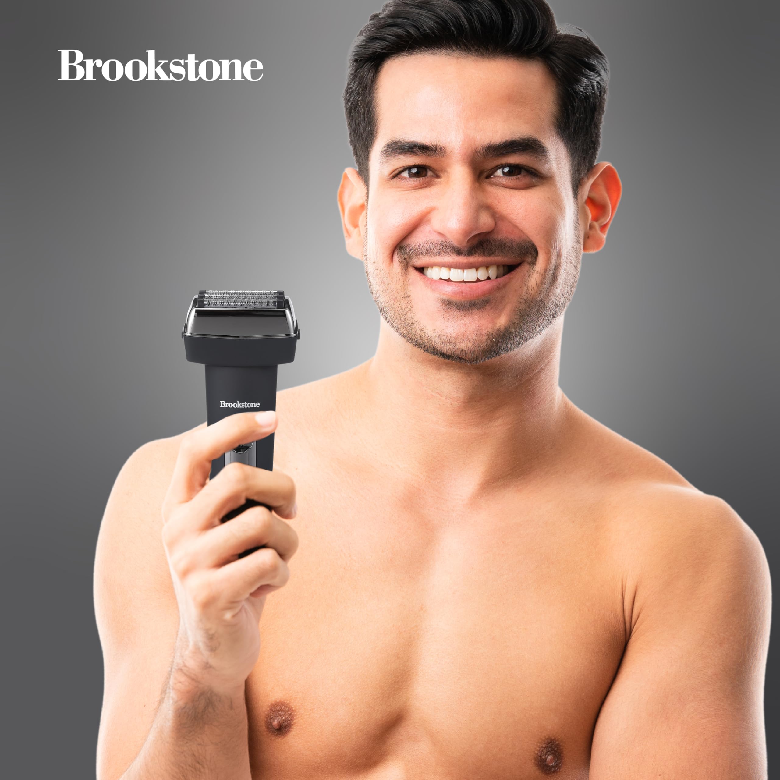 brookstone-foil-shaver-rechargeable-electric-razor-compact-and-travel-friendly-i image 5