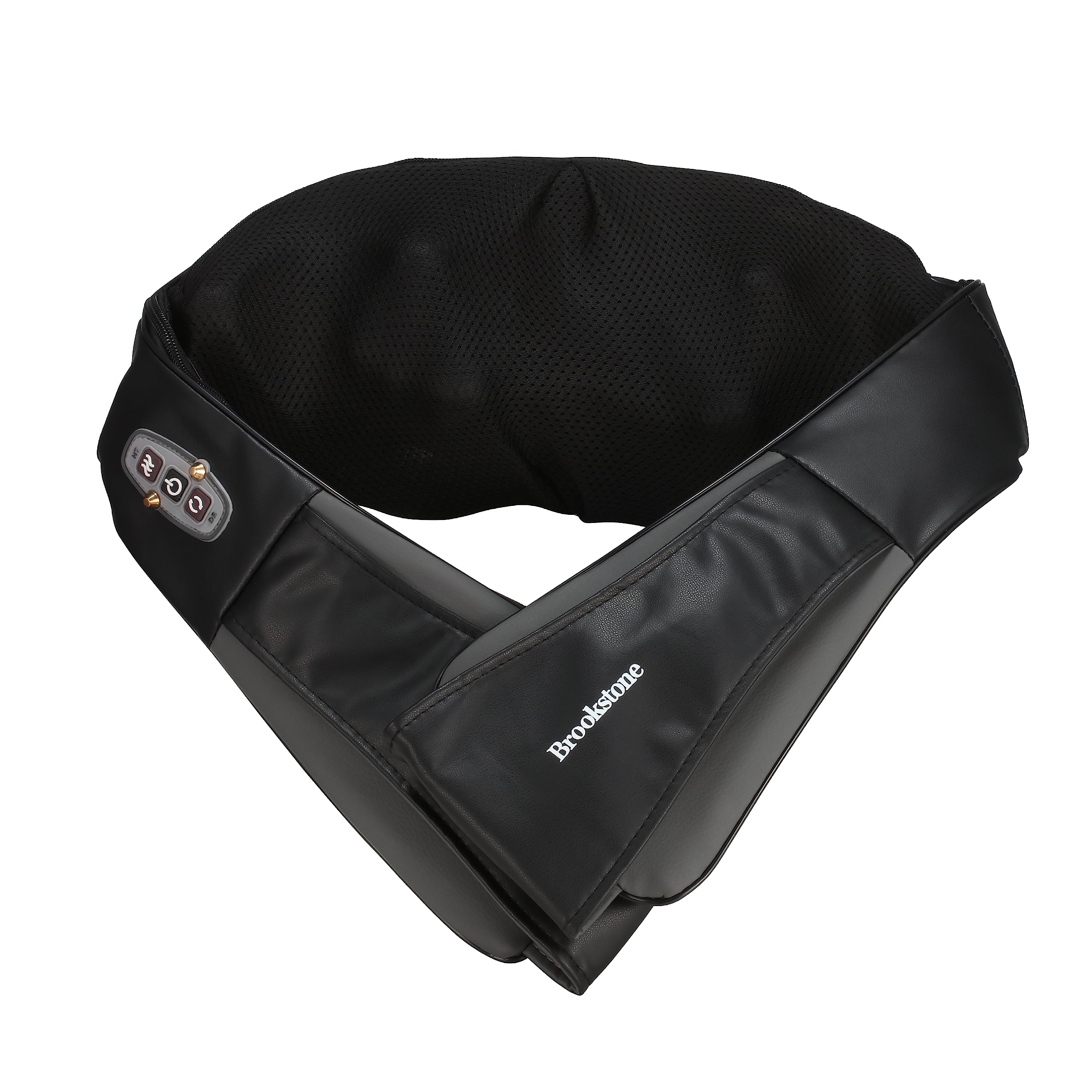 brookstone-shiatsu-neck-massager-with-heat-deep-kneading-adjustable-speed-portab image 1