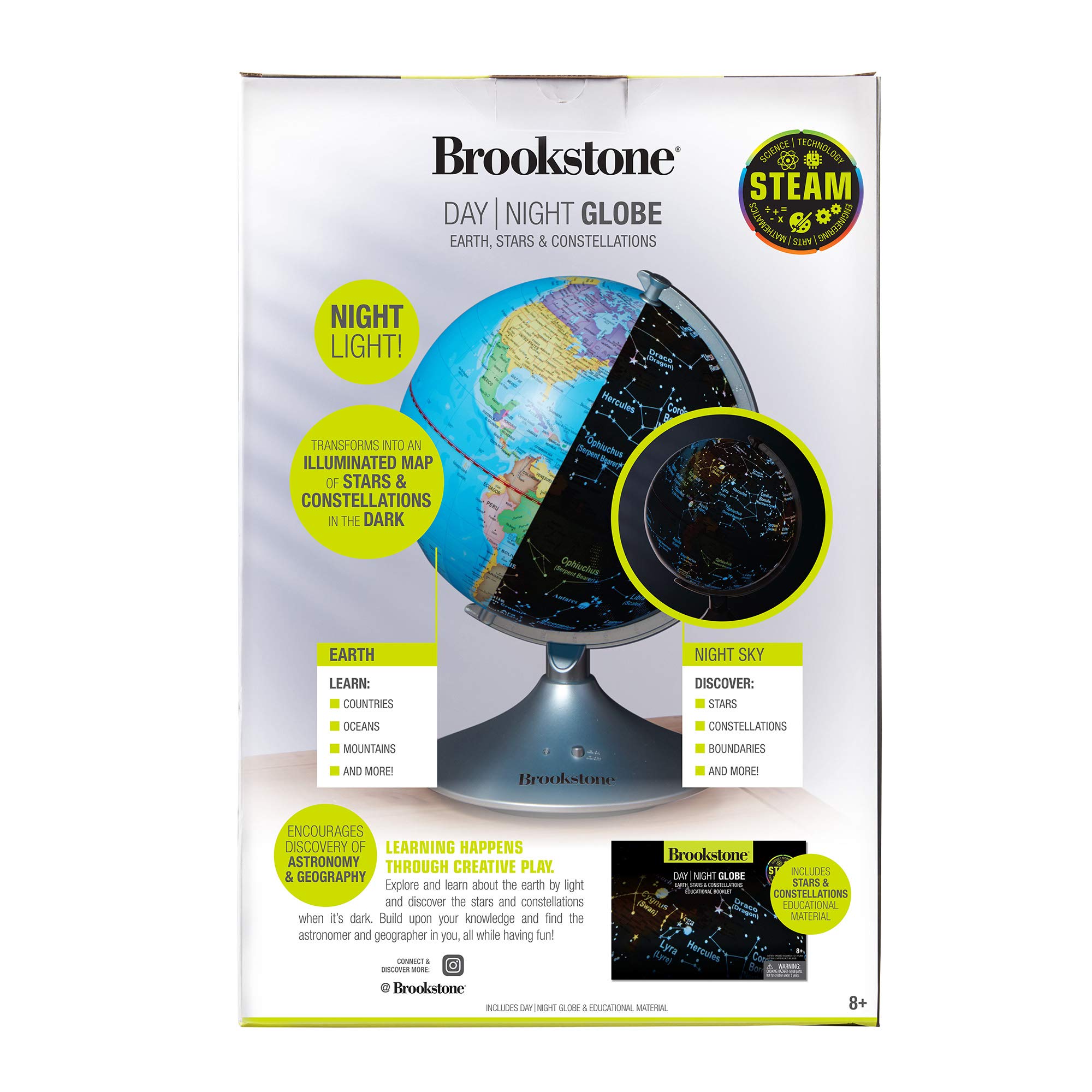 brookstone-interactive-illuminated-globe-for-kids-9-inch-light-up-world-and-cons image 6
