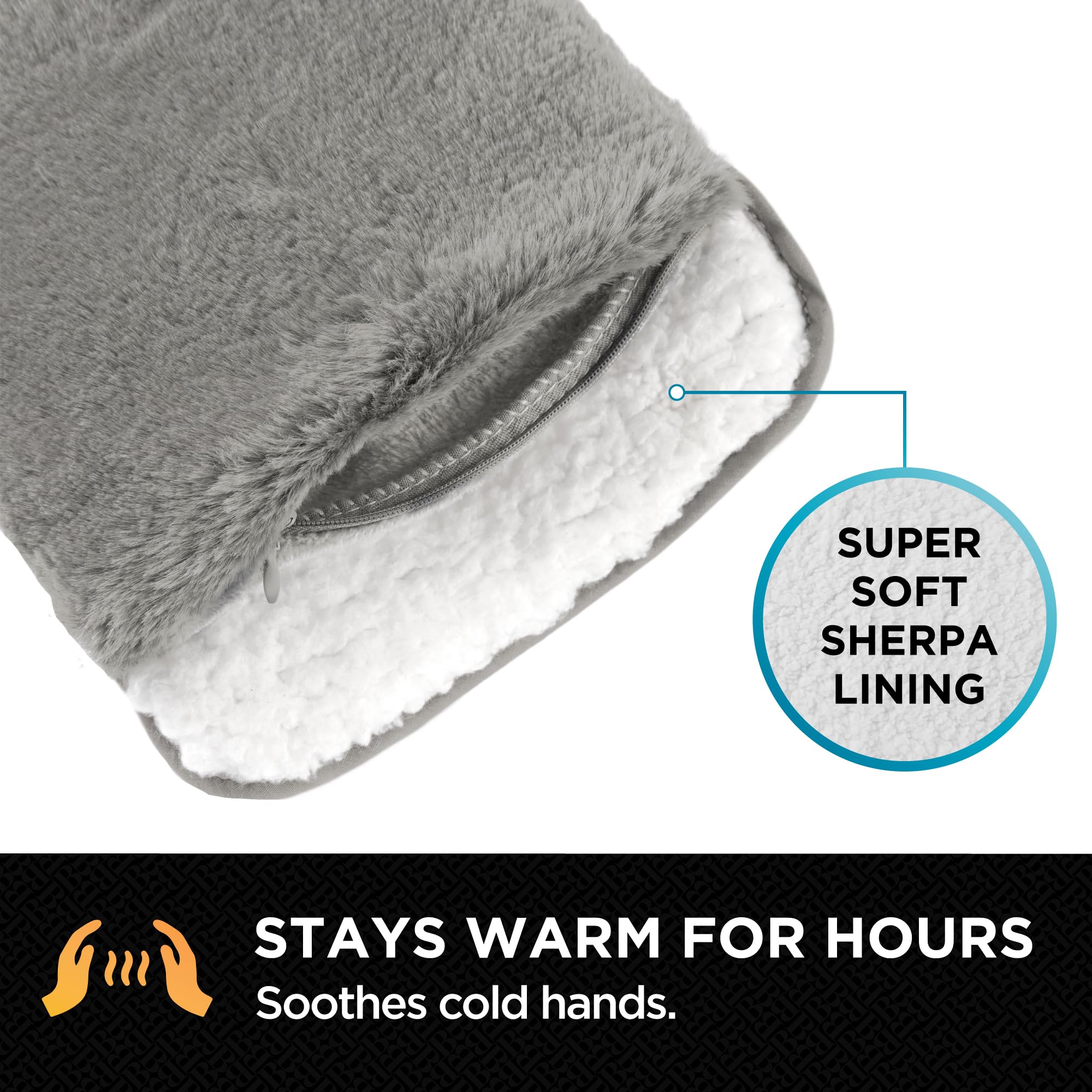 brookstone-faux-fur-hand-warmer-with-microwavable-gel-pack-cozy-sherpa-plush-lin image 4