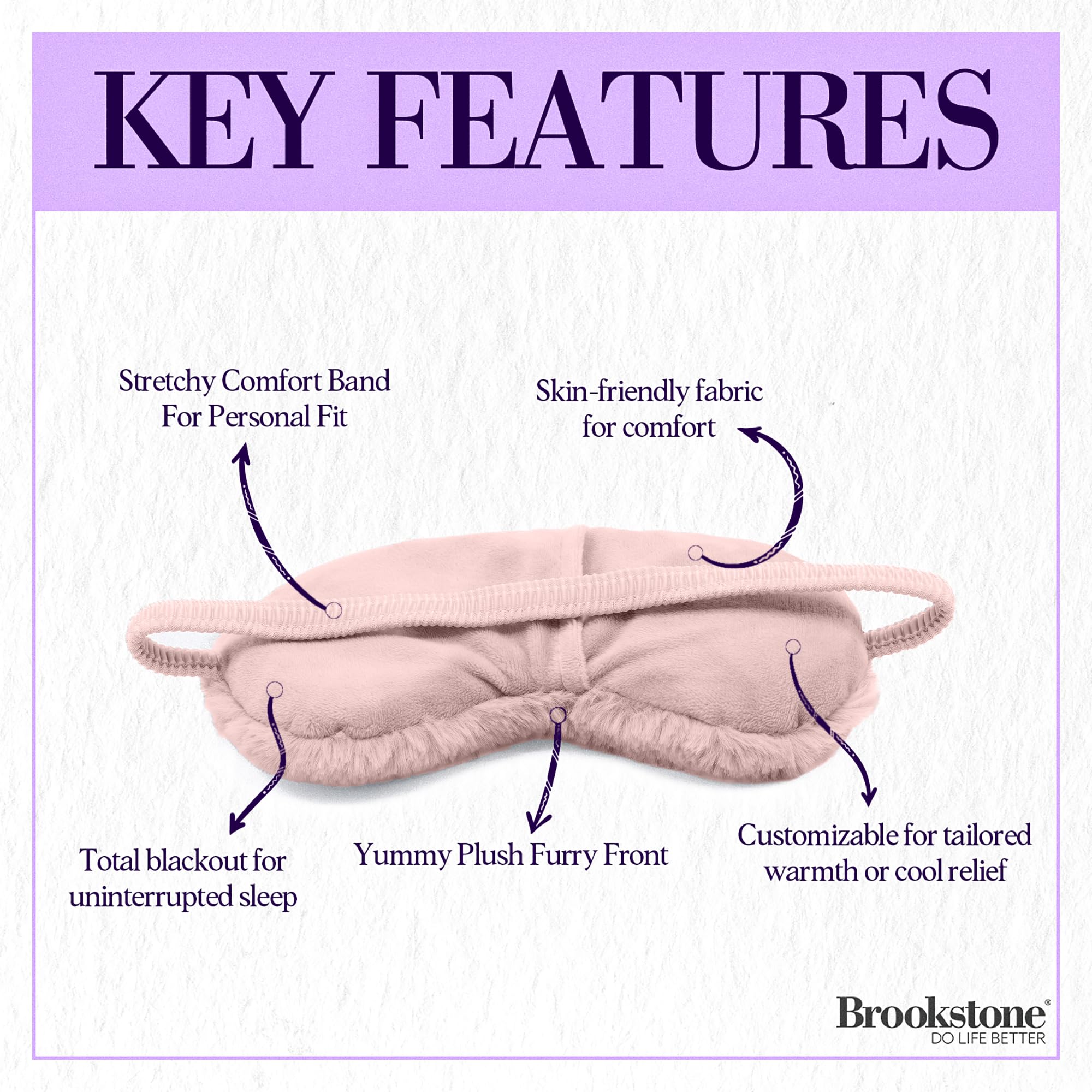 brookstone-eye-mask-for-hot-cold-therapy-lavender-infused-weighted-sleeping-mask image 2