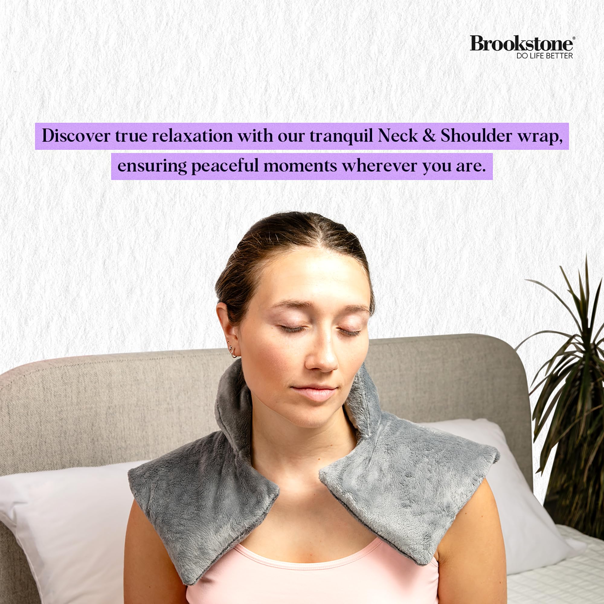 brookstone-thera-spa-cooling-warming-heated-neck-shoulder-wrap-lavender-infused--2 image 7