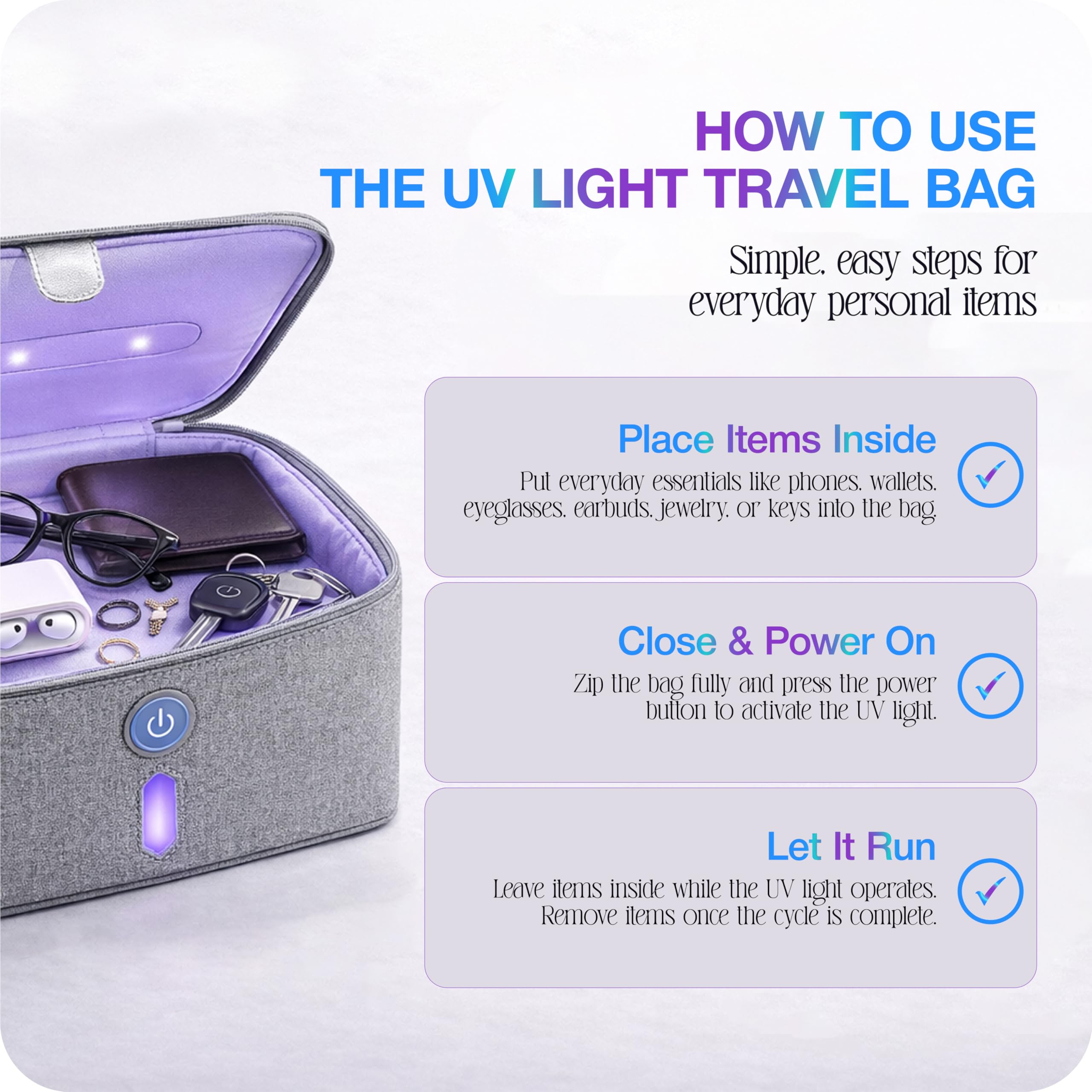 brookstone-uv-light-bag-portable-sterilizing-bag-with-uv-c-for-phones-masks-and- image 5