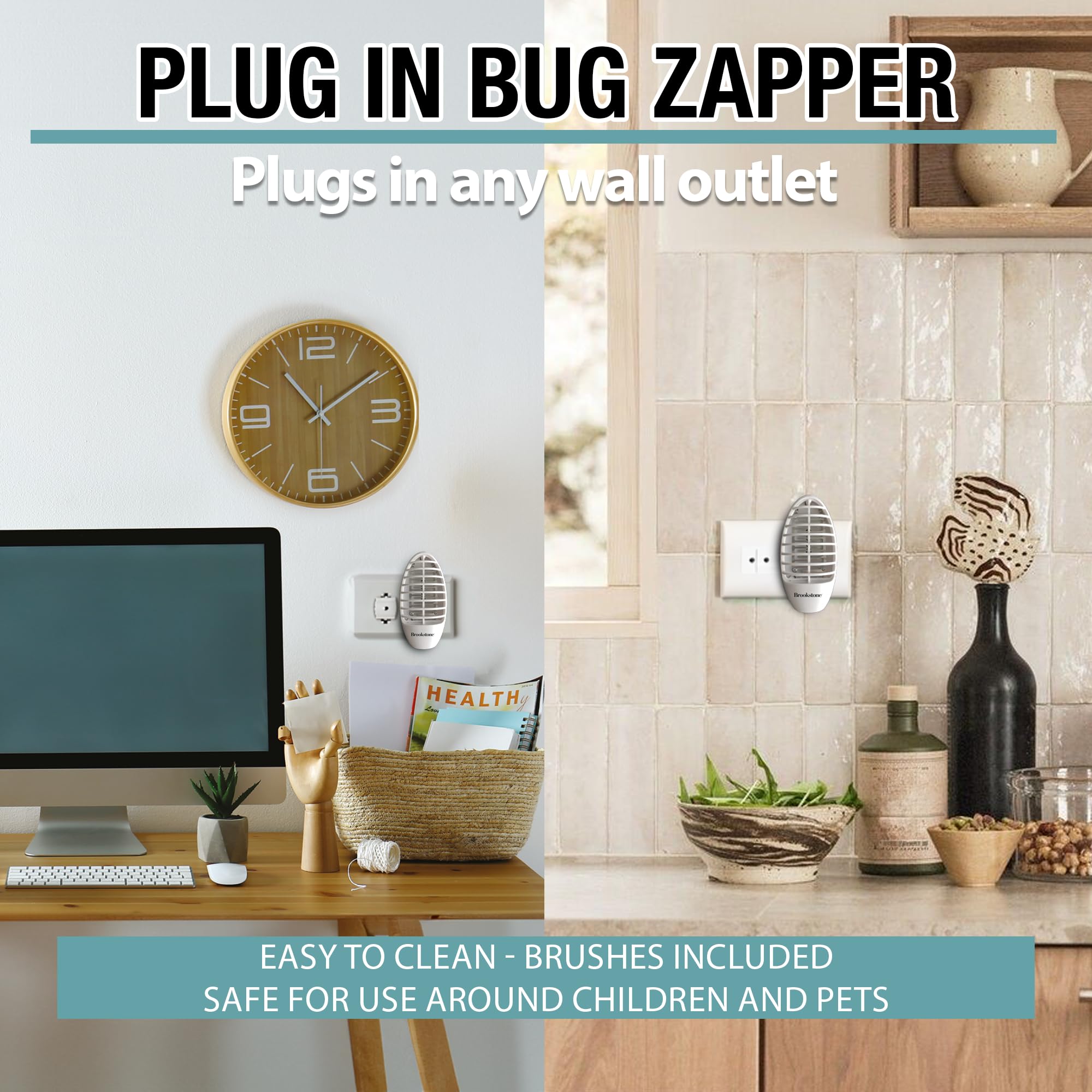 brookstone-wall-plug-in-bug-zapper-2-pack-chemical-free-non-toxic-removable-catc image 3