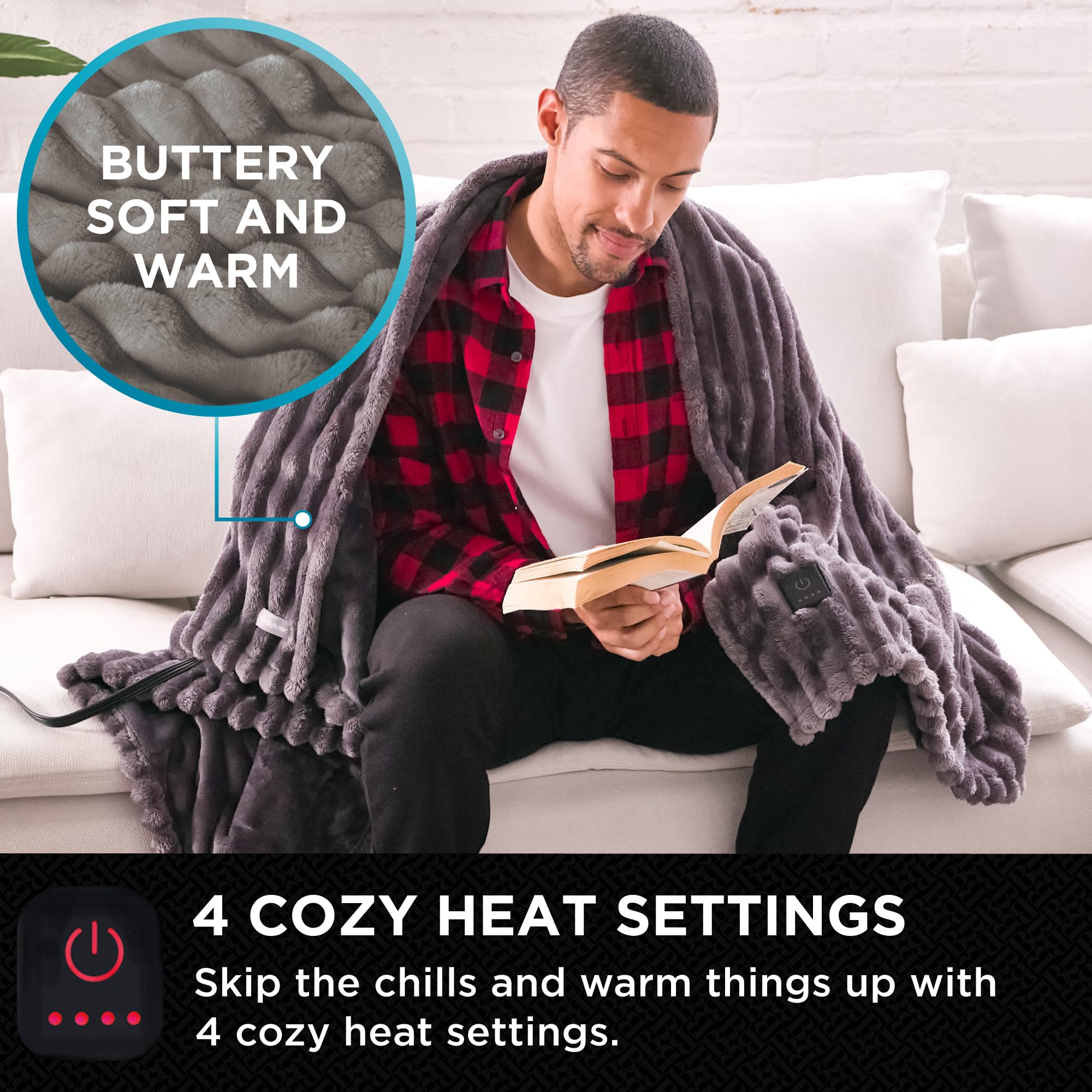 brookstone-heated-faux-fur-throw-blanket-50-x60-4-heat-settings-4-hour-auto-shut image 2
