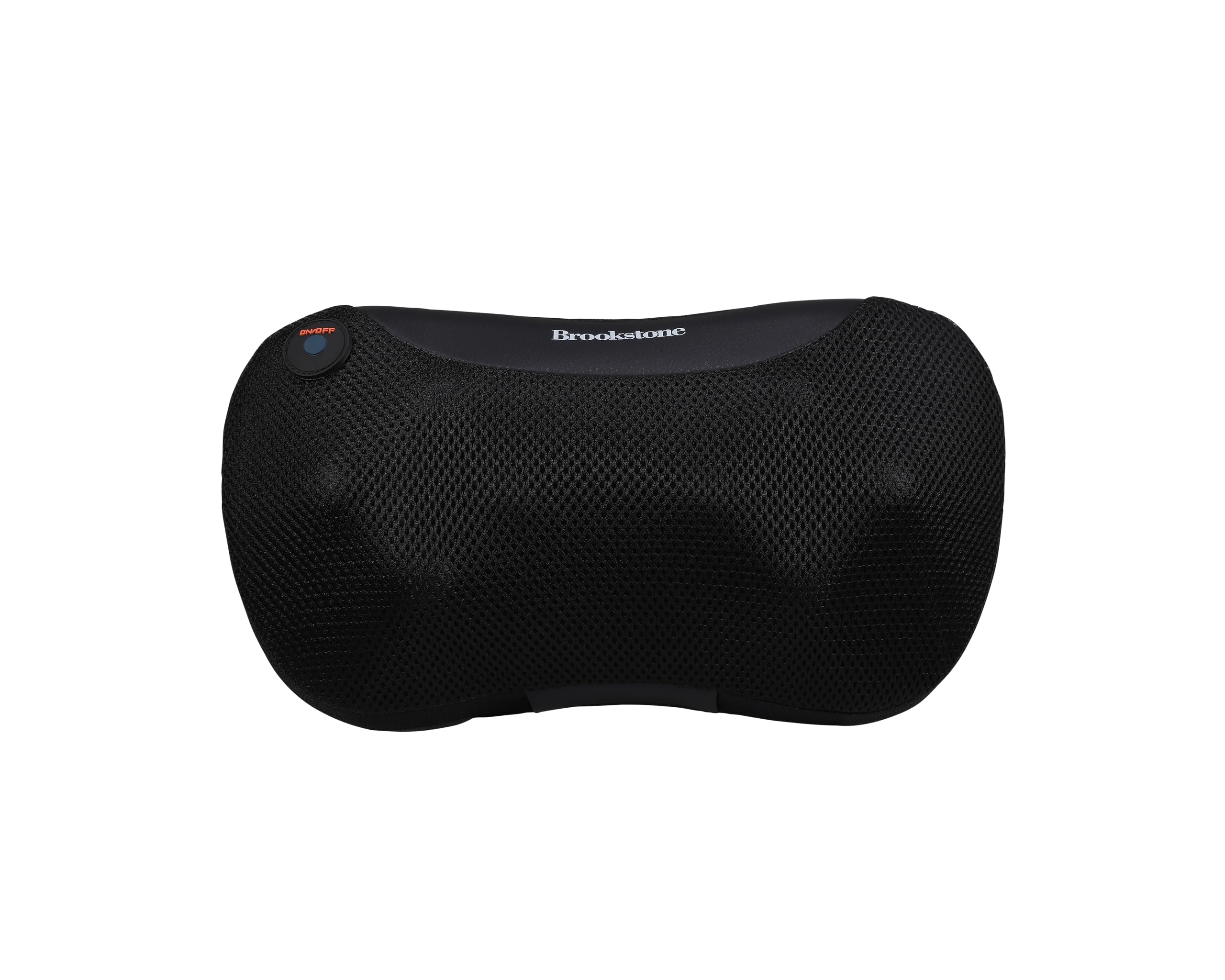 brookstone-shiatsu-neck-and-back-massager-pillow-with-heat-3d-kneading-massage-c image 1