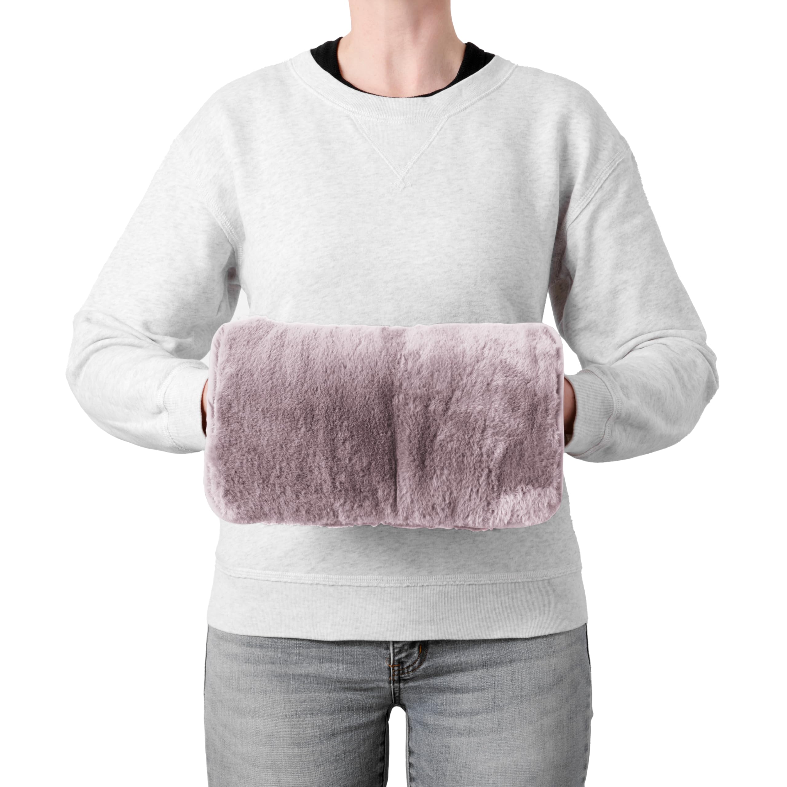 brookstone-faux-fur-hand-warmer-with-microwavable-gel-pack-cozy-sherpa-plush-lin image 8
