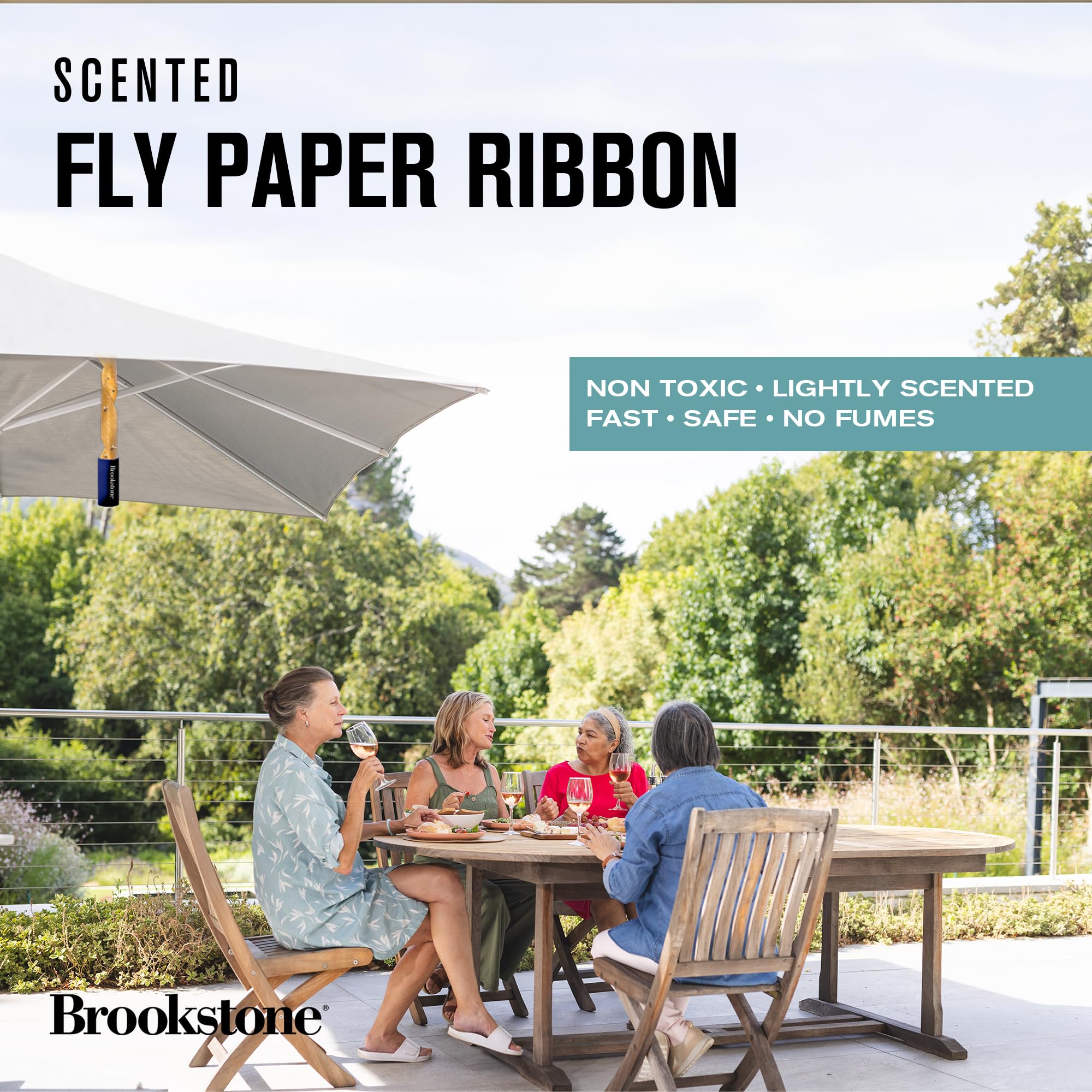 brookstone-fly-ribbon-20-pack-lightly-scented-adhesive-traps-for-indoor-outdoor- image 2
