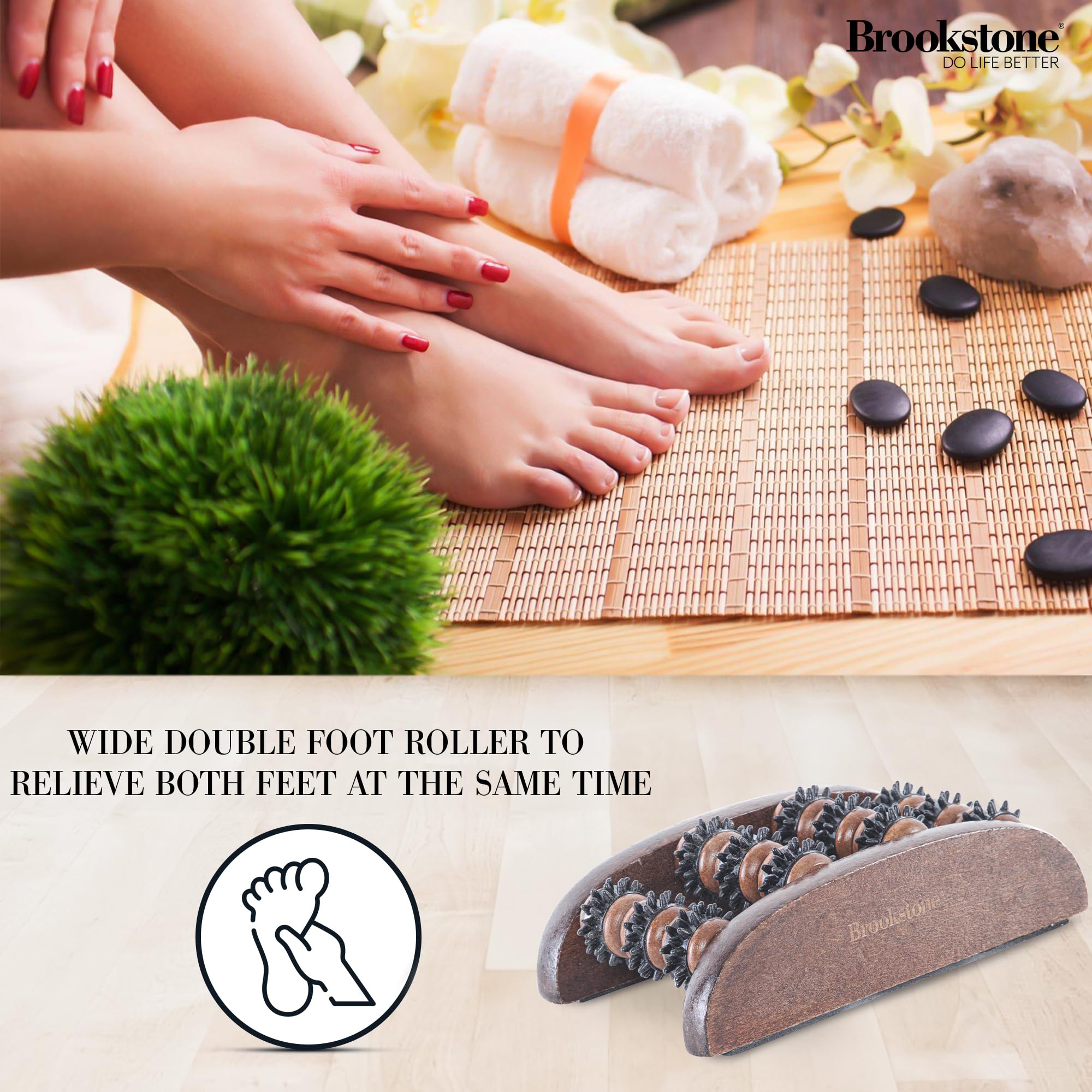 brookstone-wood-foot-roller-massager-for-plantar-fasciitis-relief-handheld-refle image 6
