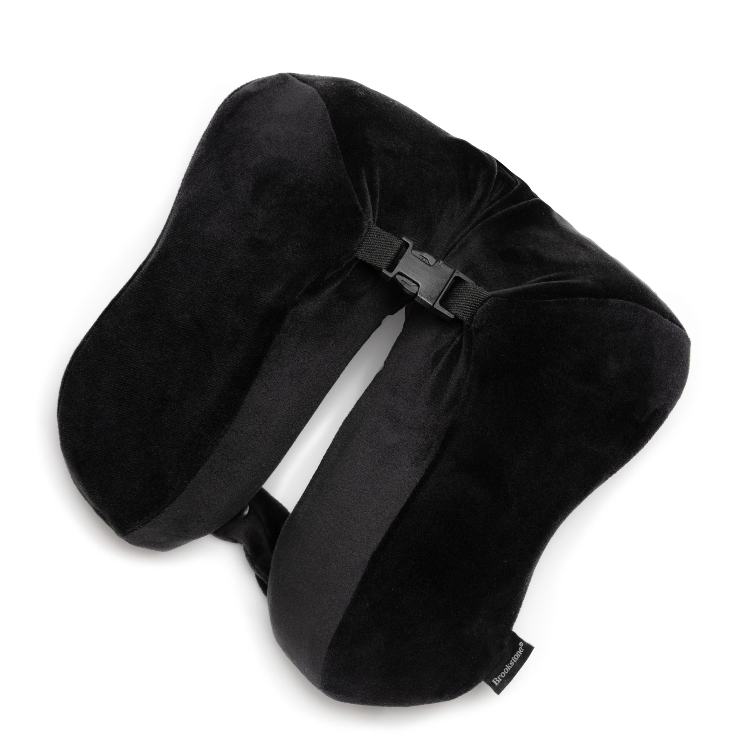 brookstone-2-in-1-memory-foam-travel-pillow-u-shaped-neck-support-for-plane-trai image 3